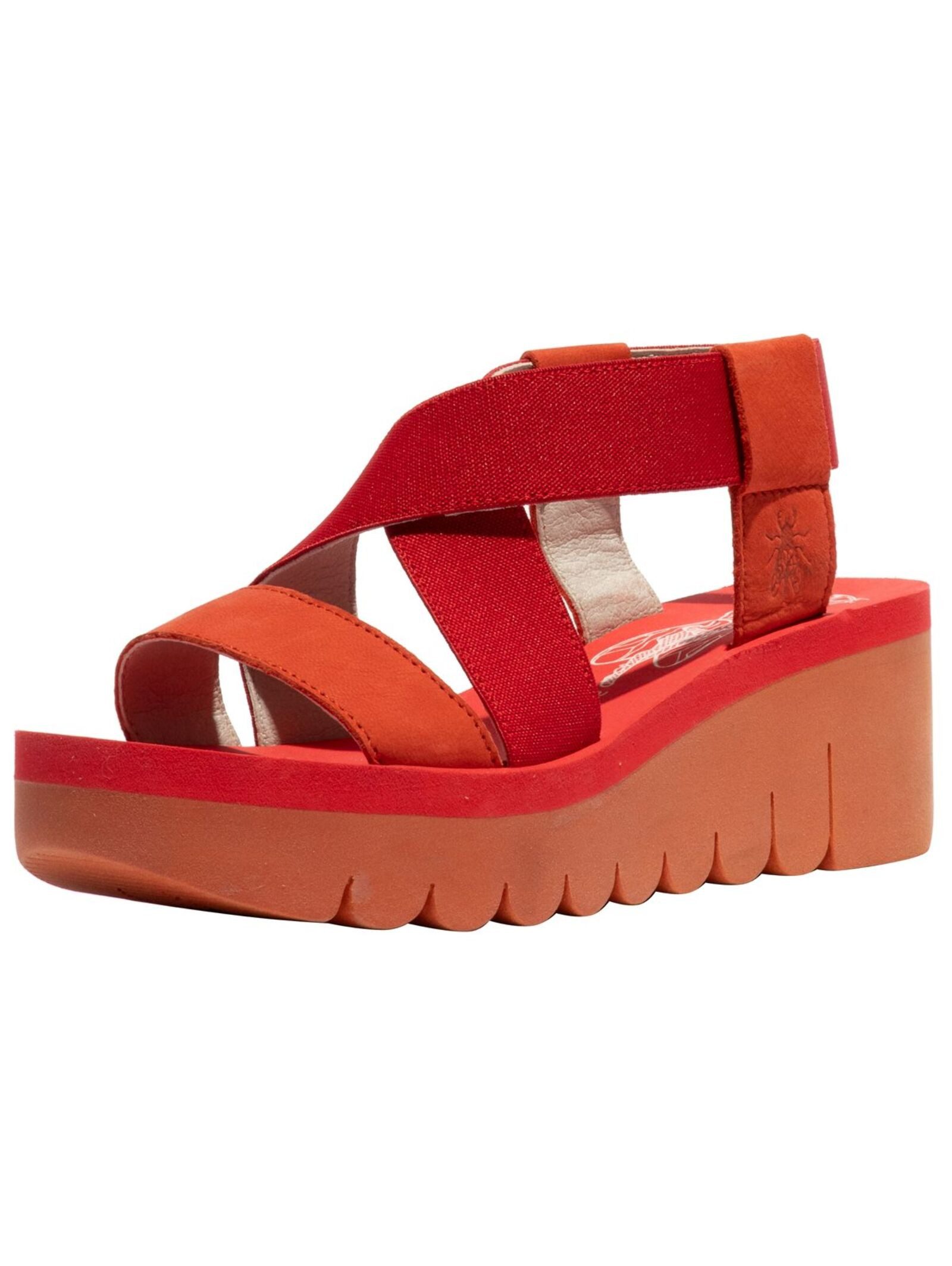Fly London Fly London Sandalen Leder/Textil Keilsandalette