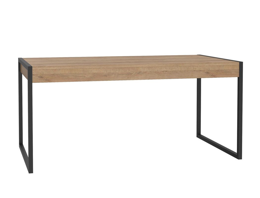 expendio Esstisch Hector 11, Schwarz / Riviera Eiche Nb. 166x90x77 cm mit Schubkästen