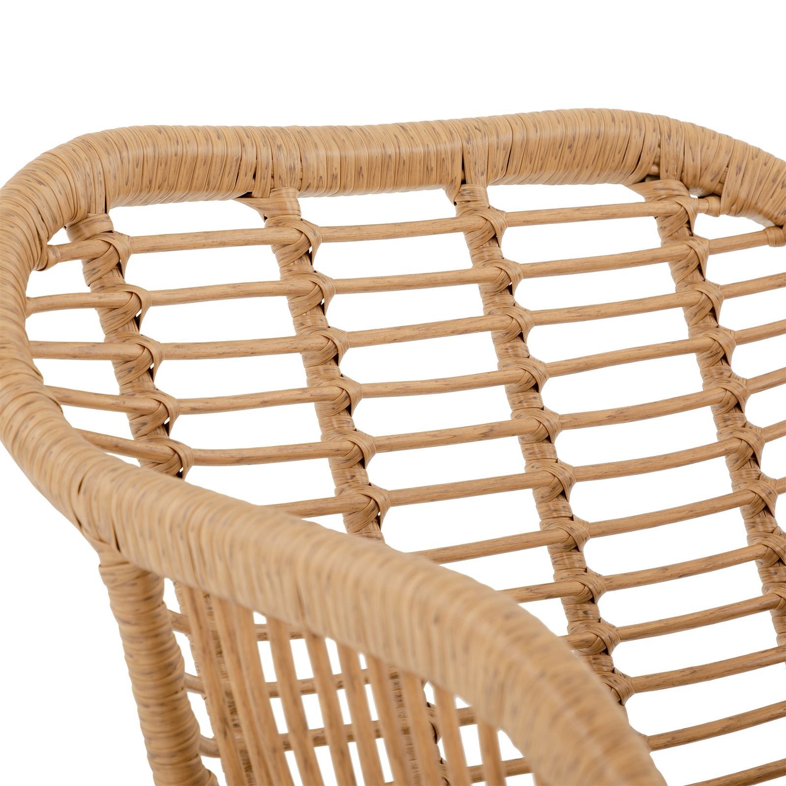 IDIMEX Gartenstuhl PARAMO, In & Outdoor Esszimmerstuhl mit Metallgestell in Rattan Optik braun