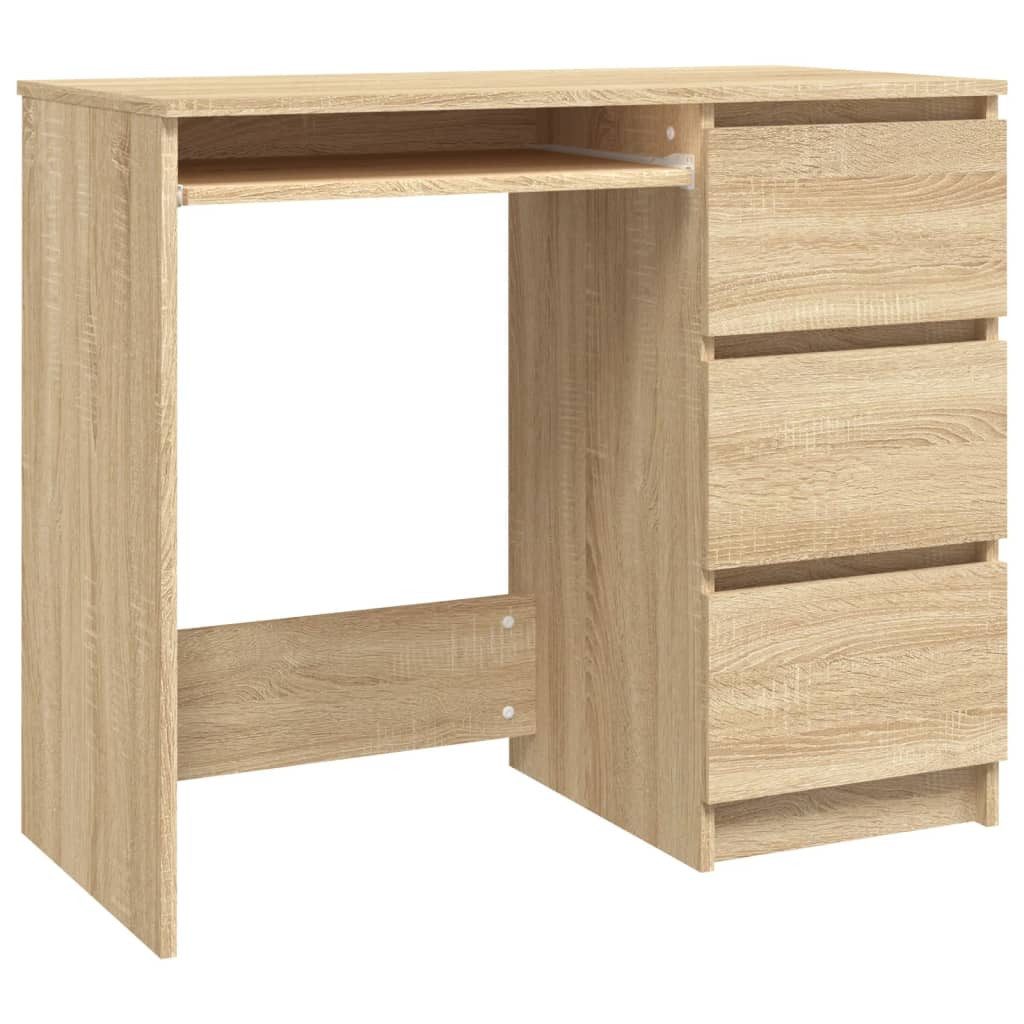furnicato Schreibtisch Sonoma-Eiche 90x45x76 cm Holzwerkstoff günstig online kaufen