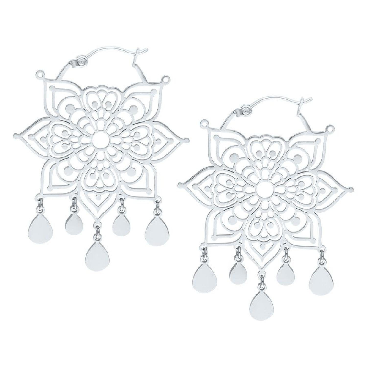 Paar Ohrhänger Mandala Hoops