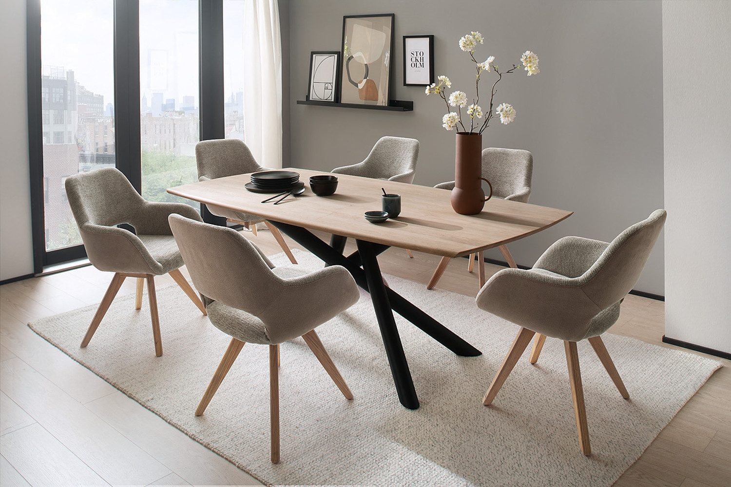 freiraum Schalenstuhl ASELLA, in cappuccino - 56x86x64 (BxHxT)
