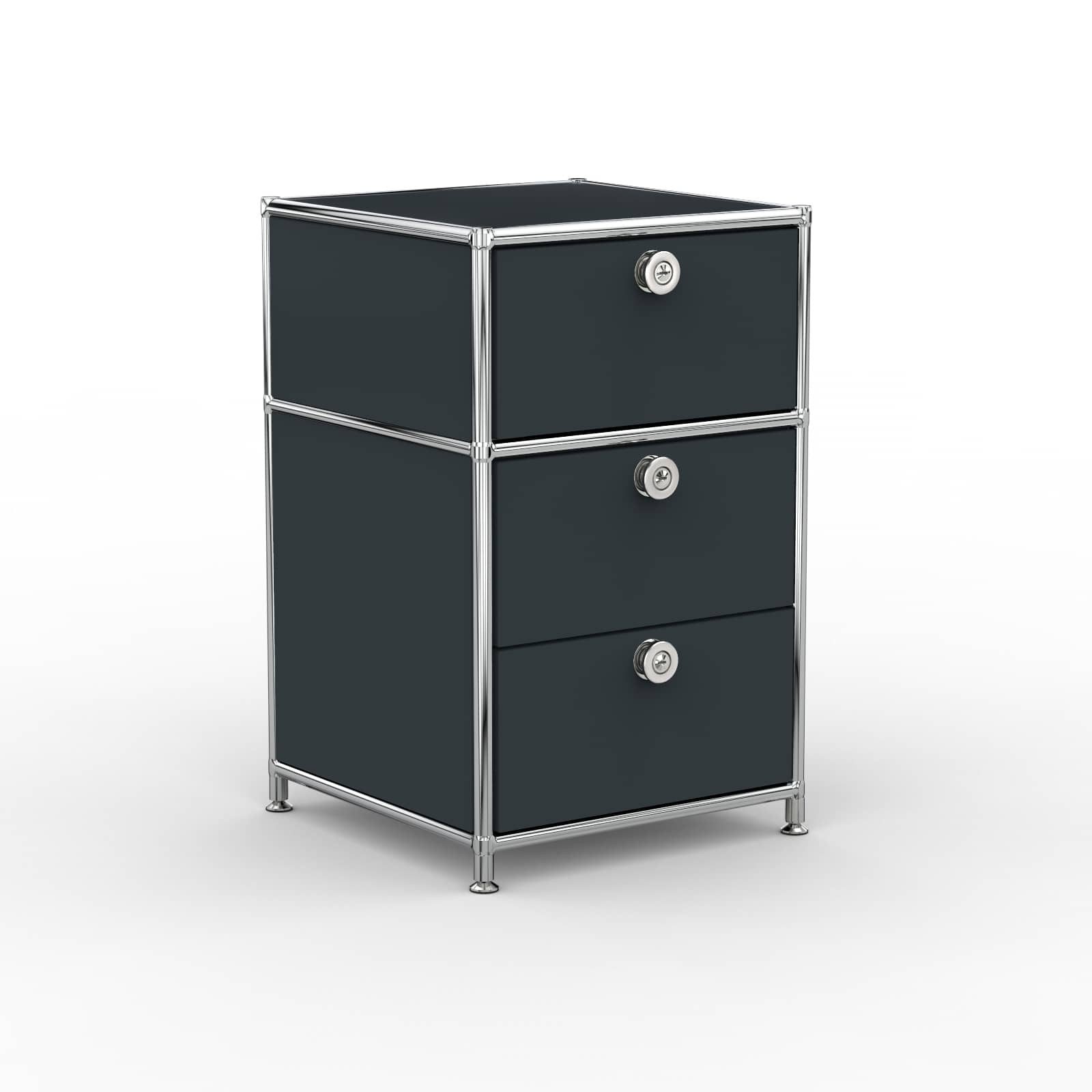 Versee Aktenschrank Standcontainer Metall 40 cm, 1 Schublade + 1 Doppel, Farbauswahl (Schubladencontainer für Büro und Home-Office, 1 Standcontainer) Robust und langlebig, 50kg belastbar