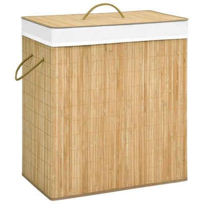 vidaXL Wäschekorb Bambus-Wäschekorb mit 2 Fächern 100 L (1 St)