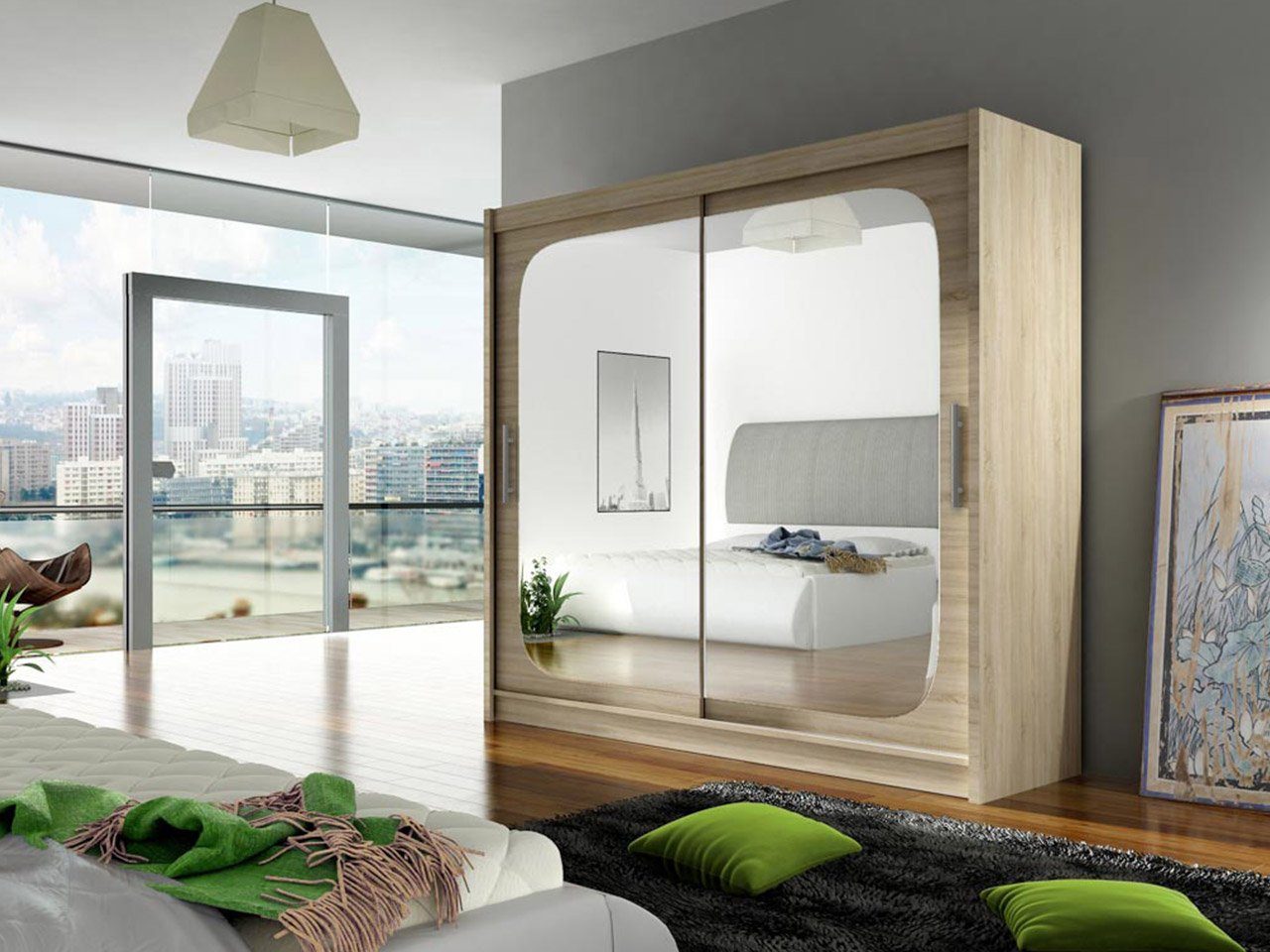 MIRJAN24 Kleiderschrank London VIII (mit Schiebetüren, günstig online kaufen