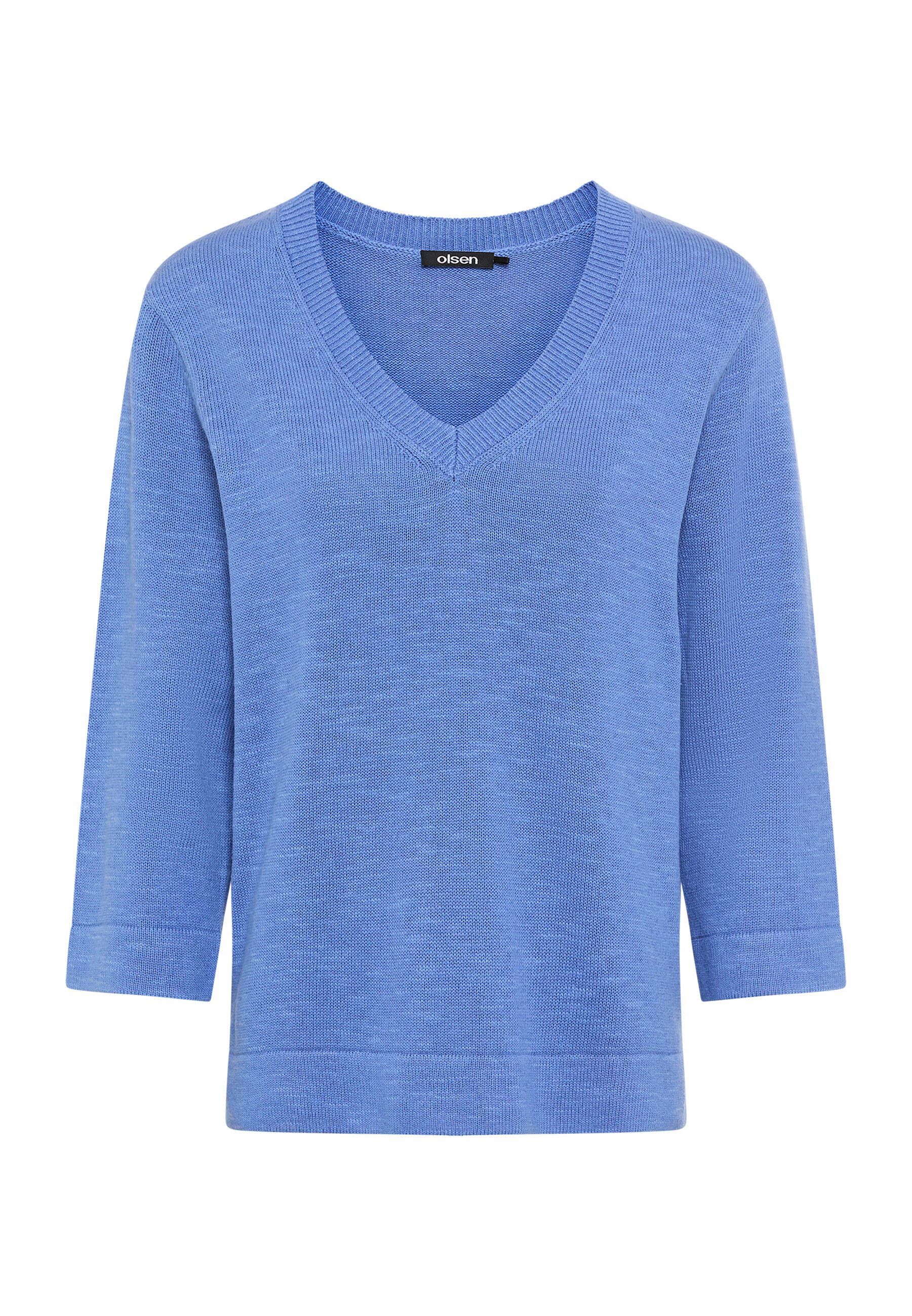 Olsen Strickpullover Pullover mit V-Ausschnitt