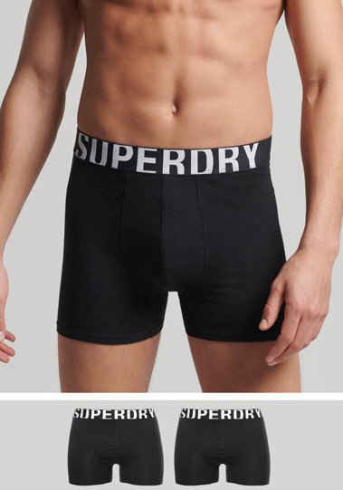 Superdry Boxer BOXER DUAL LOGO DOUBLE PACK (Packung, 2-St., 2er-Pack)
