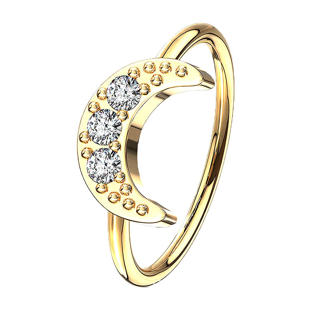 Taffstyle Nasenpiercing Nasenpiercing Ring Halbmond Kristallen günstig online kaufen
