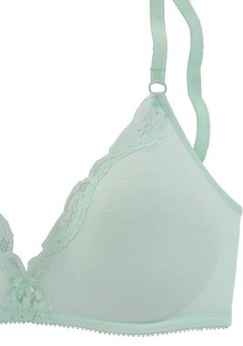 petite fleur Bralette-BH (Packung, 2 Stück) ohne Bügel aus Baumwolle mit Spitze