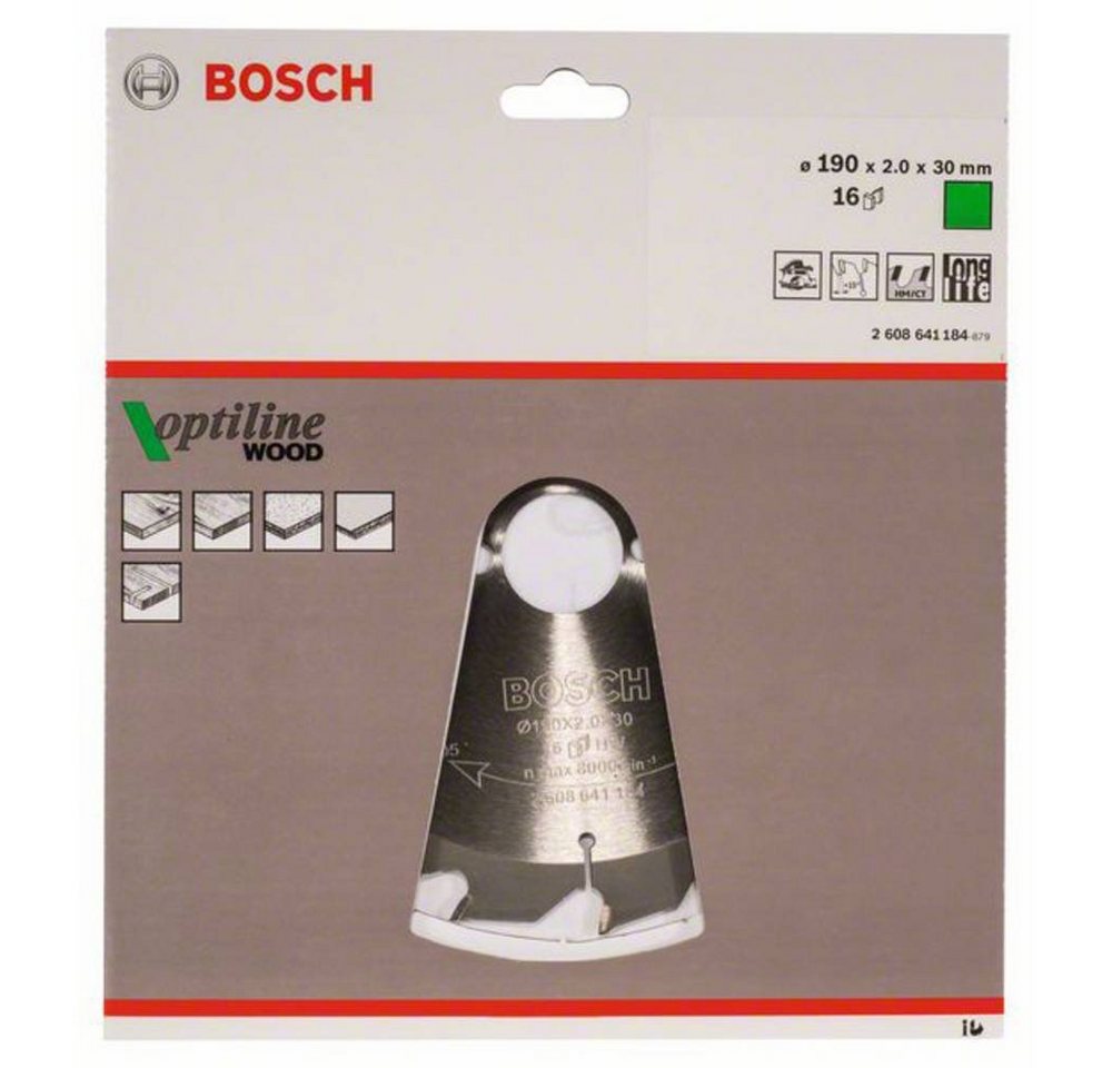 Thumbnail - BOSCH Kreissägeblatt Kreissägeblatt für Handkreissägen, 190 x 30 x 2.0