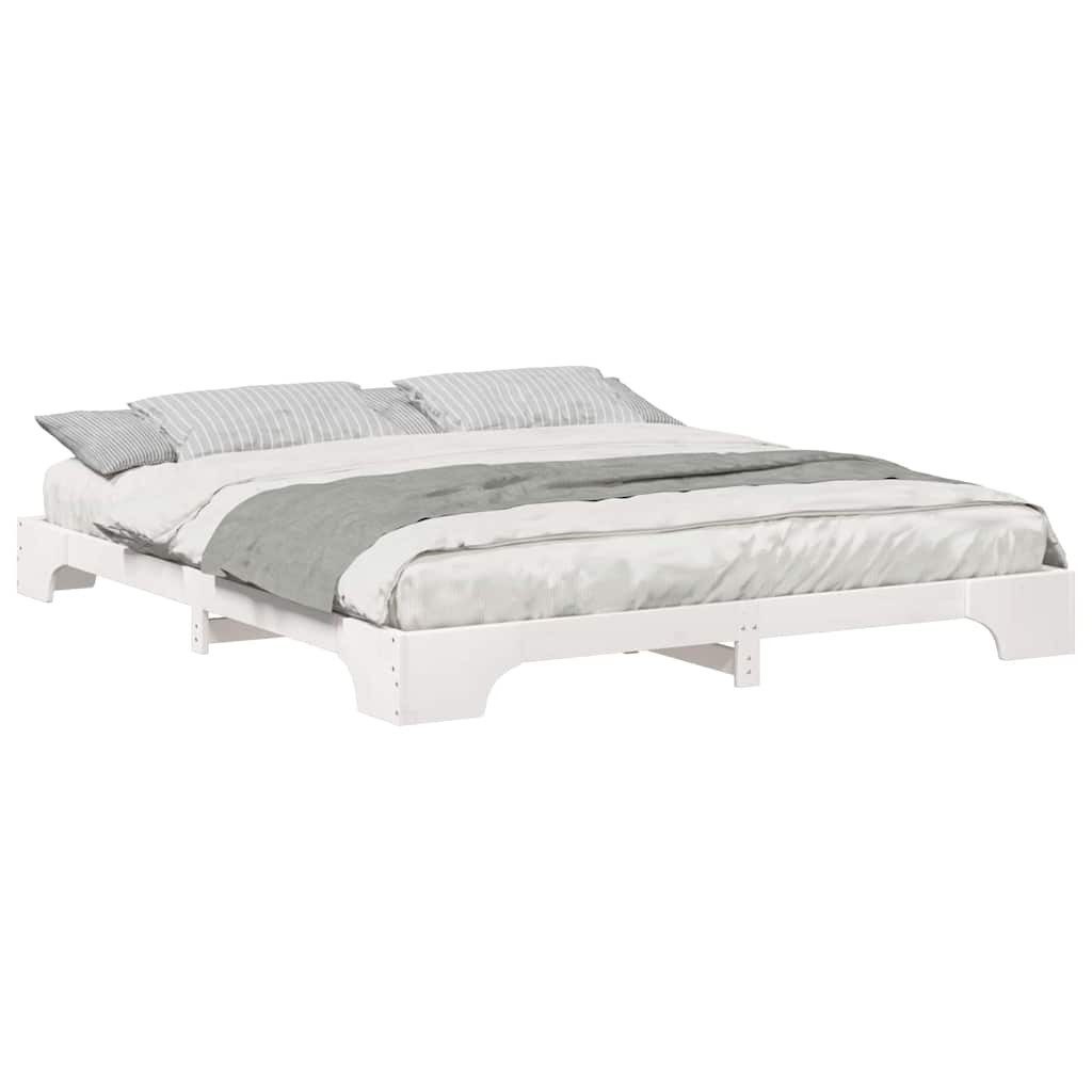 vidaXL Bett Bodenbettgestell Weiß 180 x günstig online kaufen