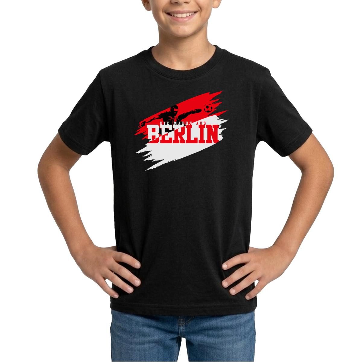 T-Shirt Die Macht Aus Berlin Rot-Weiß Fußball Fan Teenager T-Shirt