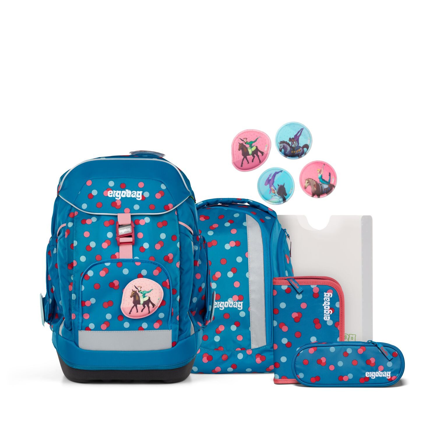 ergobag Schulranzen Schulranzen-Set MAXI VoltiBär 6-teilig, 24/25 (6-teilig), ergonomisch, ab 1. Klasse, Your-Size-System