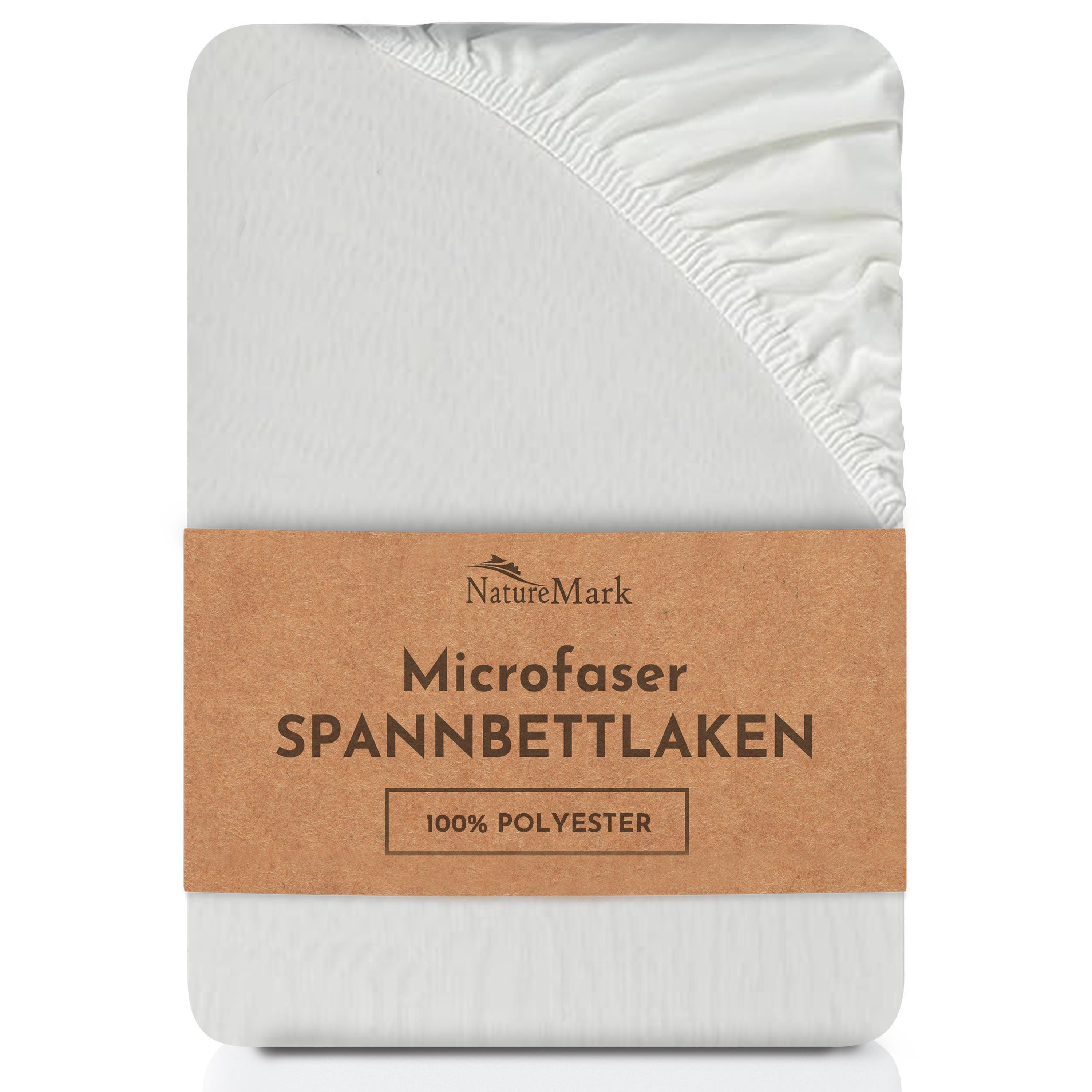 NatureMark Spannbettlaken Mikrofaser Spannbetttuch, Polyester, Gummizug: günstig online kaufen