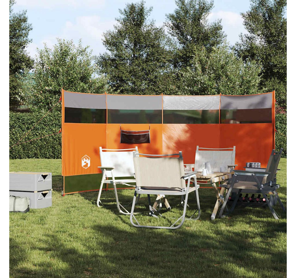 Thumbnail - vidaXL Pavillon Camping-Windschutz Orange 366x152x152 cm Wasserdicht