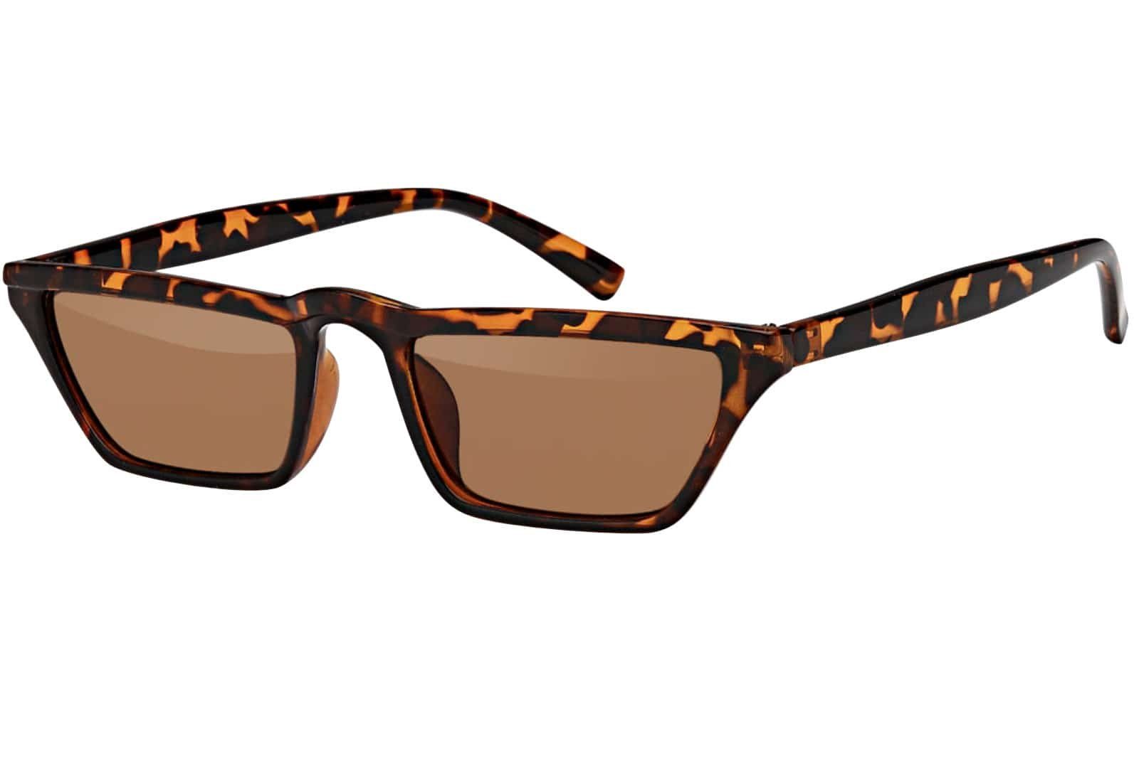 BEZLIT Eyewear Retrosonnenbrille Rundglas Designer Damen Sonnenbrille (1-St) mit schwarz und braunen Linsen Leopard