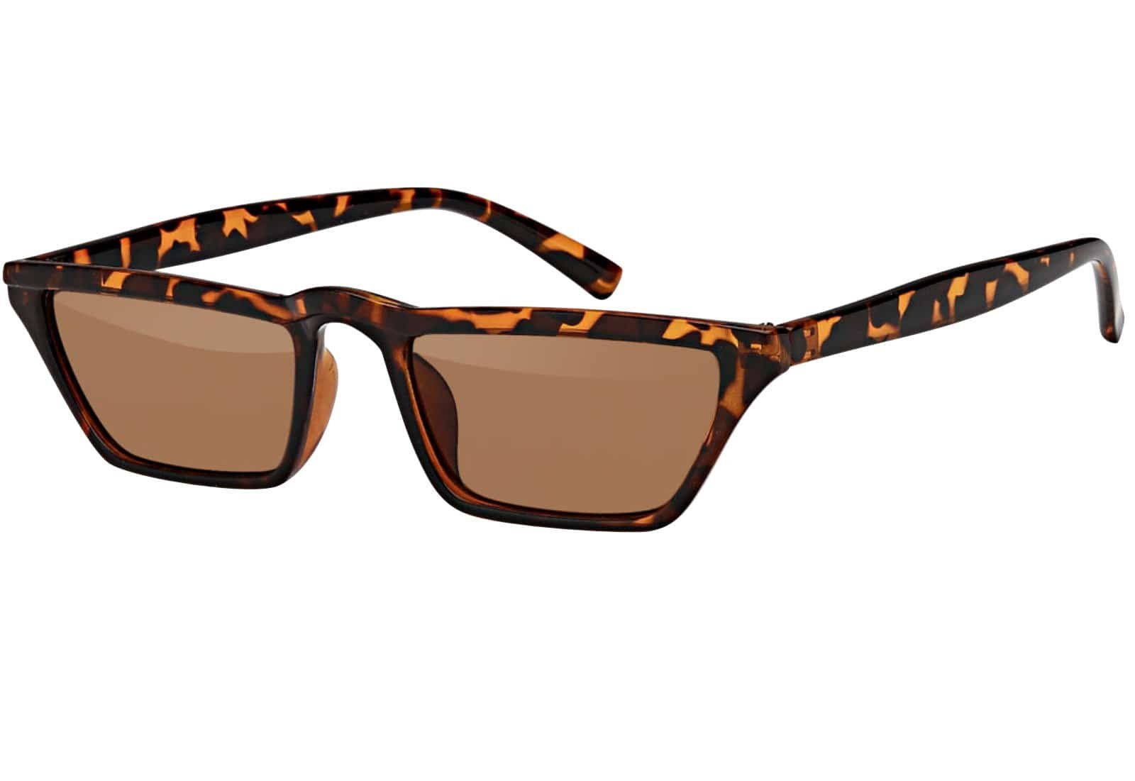 BEZLIT Eyewear Retrosonnenbrille Rundglas Designer Damen Sonnenbrille (1-St) mit schwarz und braunen Linsen