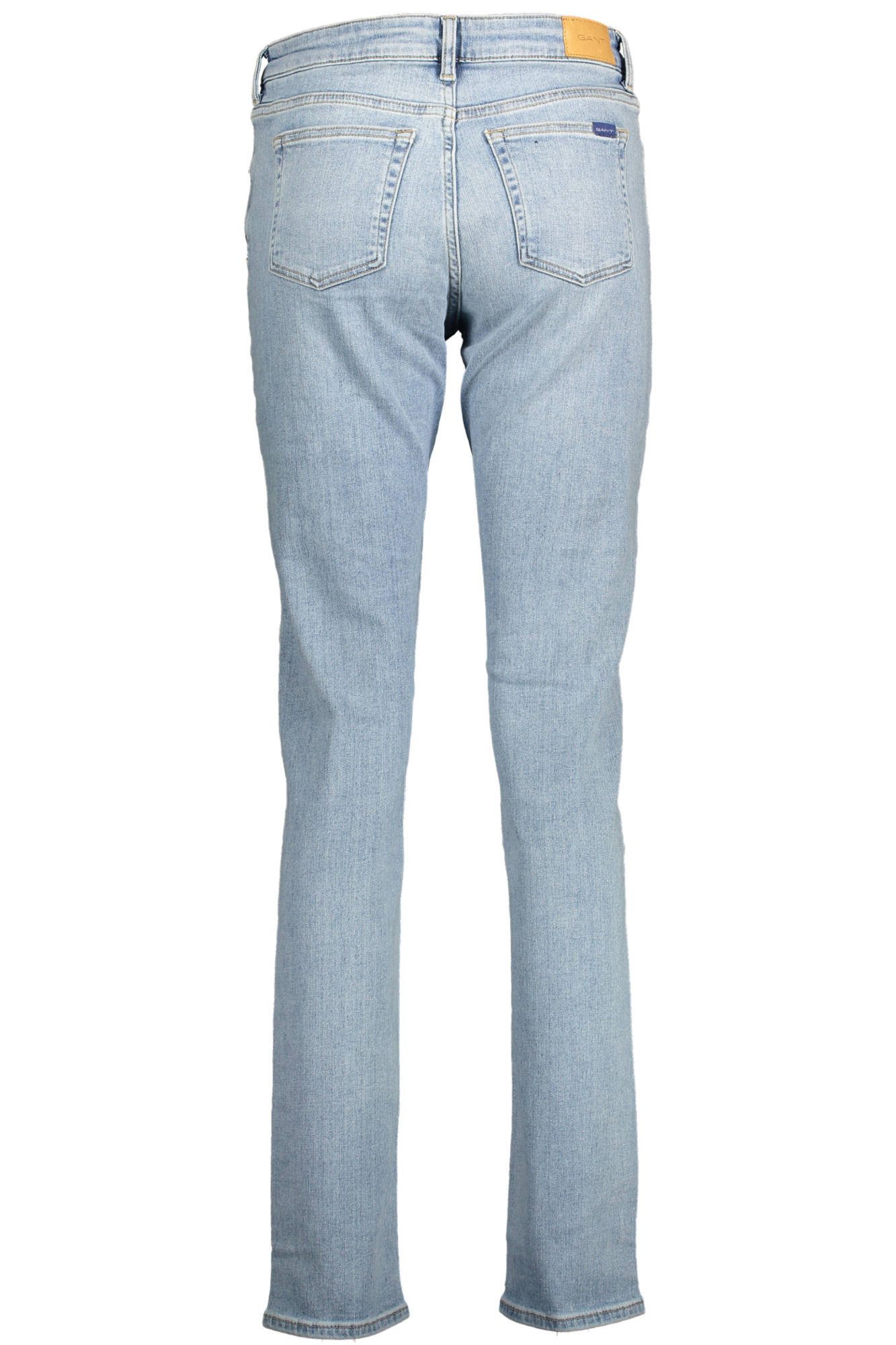 Gant 5-Pocket-Jeans Damen Slim Fit Jeans Blau aus Bio-Baumwolle - Verwaschener Look
