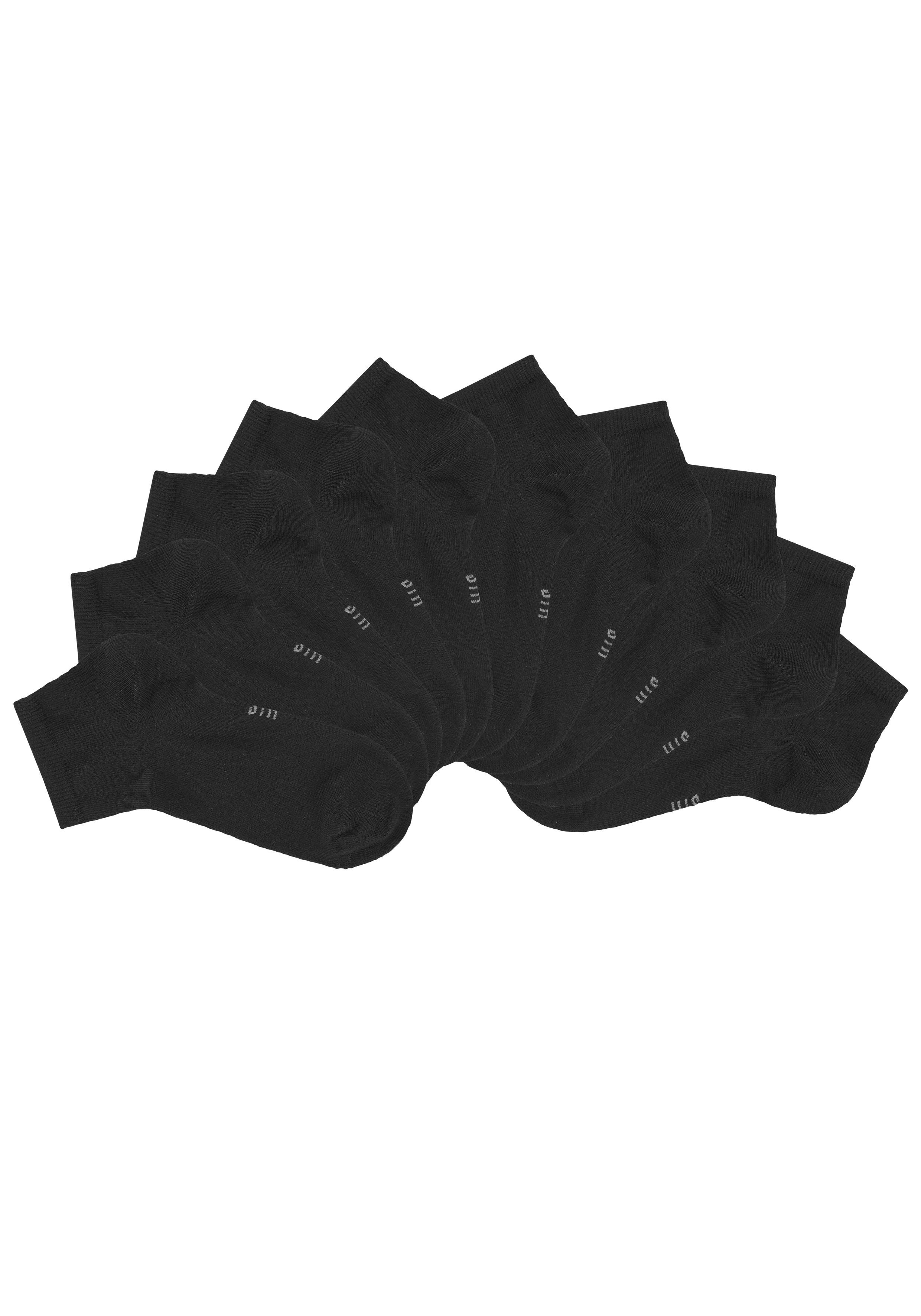 H.I.S Kurzsocken Damen Sport Basic Socken, Laufsocken ohne Frottee (Packung, 10-Paar, Großpackung) mit verstärkter Ferse und Spitze