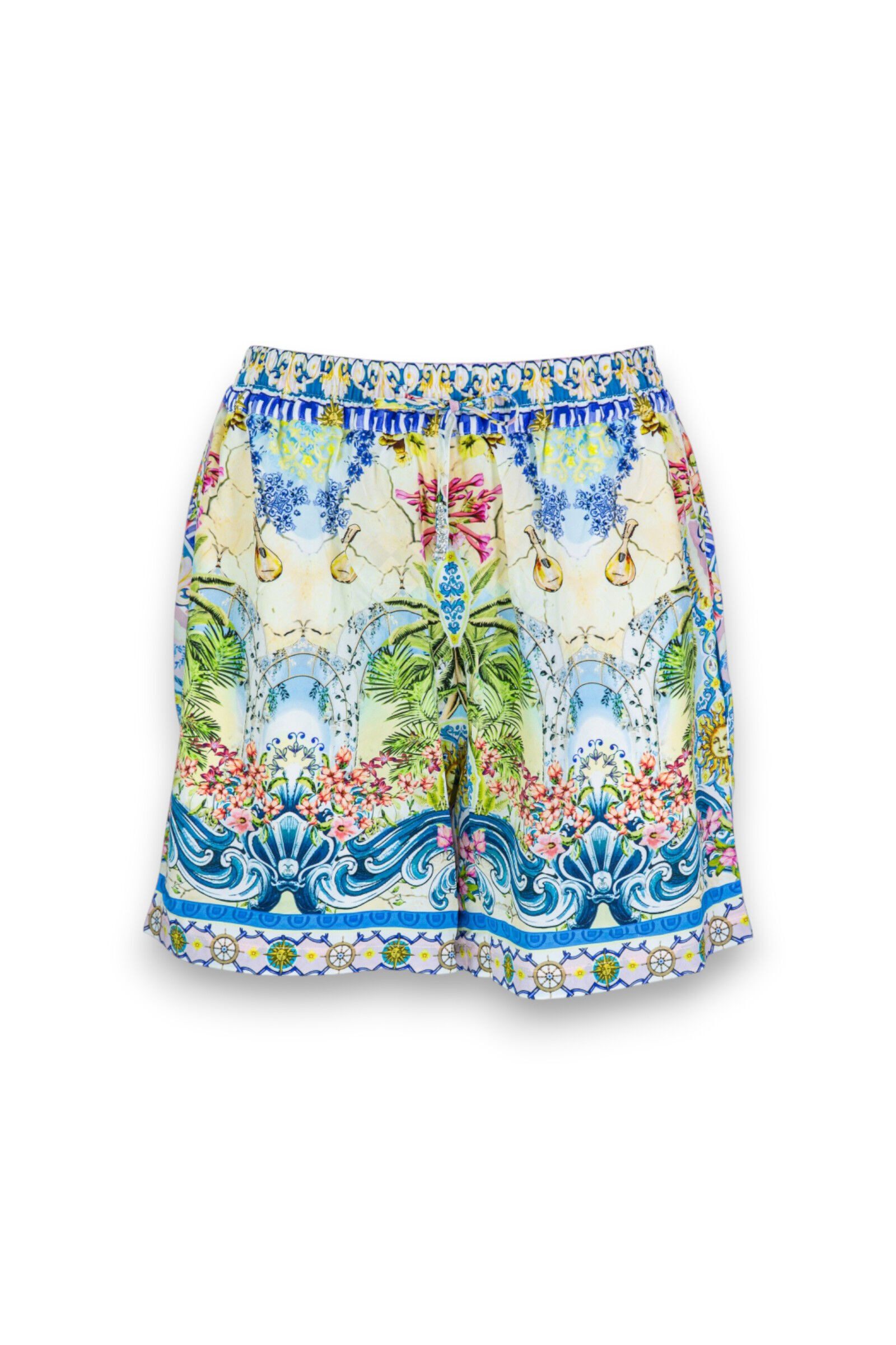 Princess goes Hollywood Shorts aus Seide mit Schmucksteinen