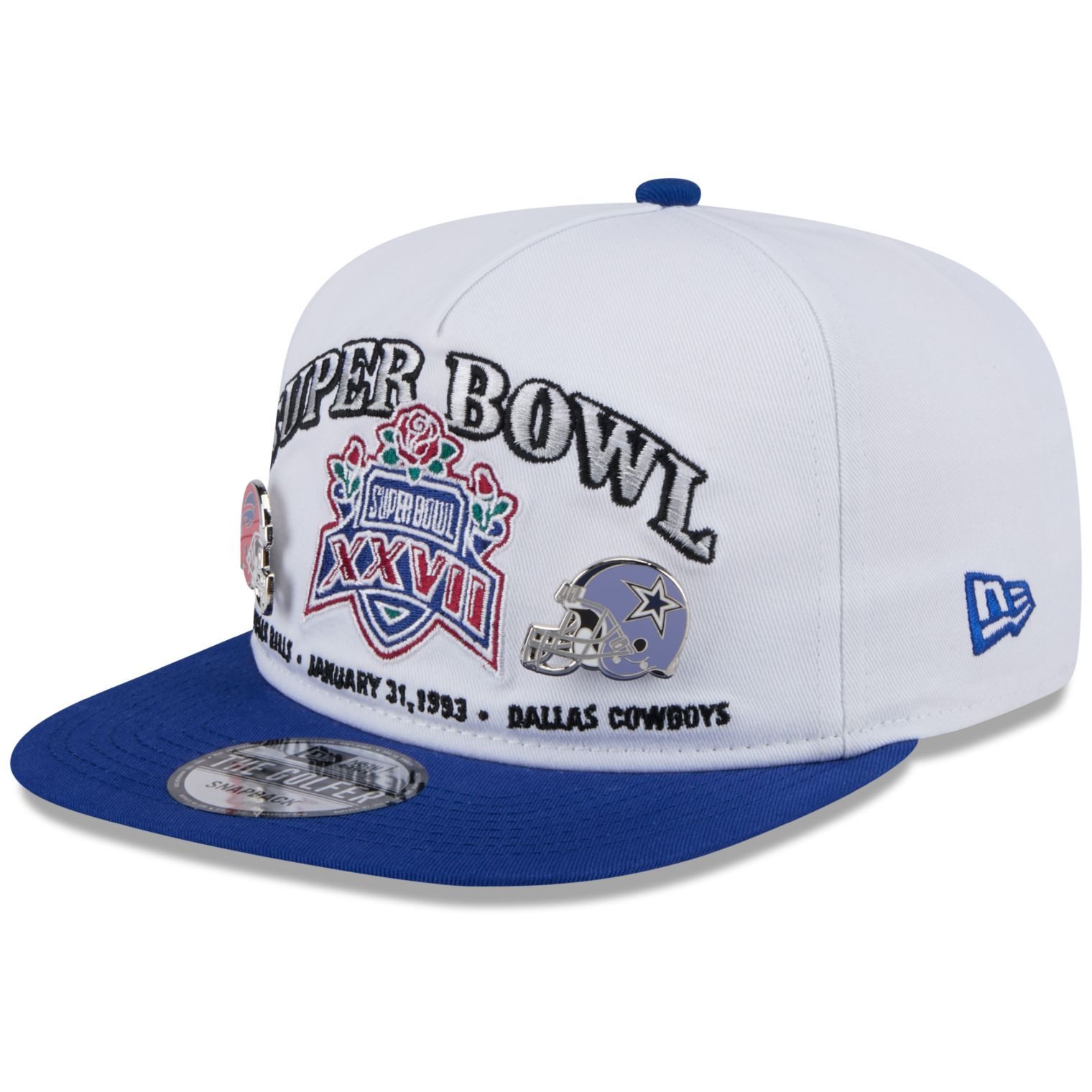 Snapback Cap Golfer SUPER BOWL XXVII PIN Cowboys Bills