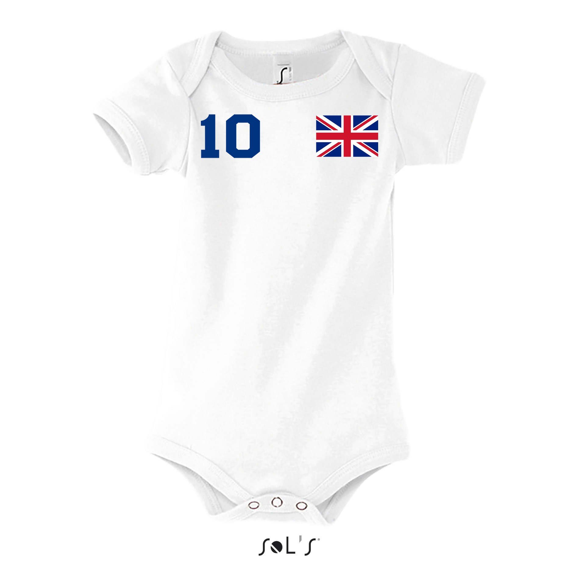 Blondie & Brownie Strampler Kinder Baby England United Kingdom EM Sport Trikot Fußball Meister WM