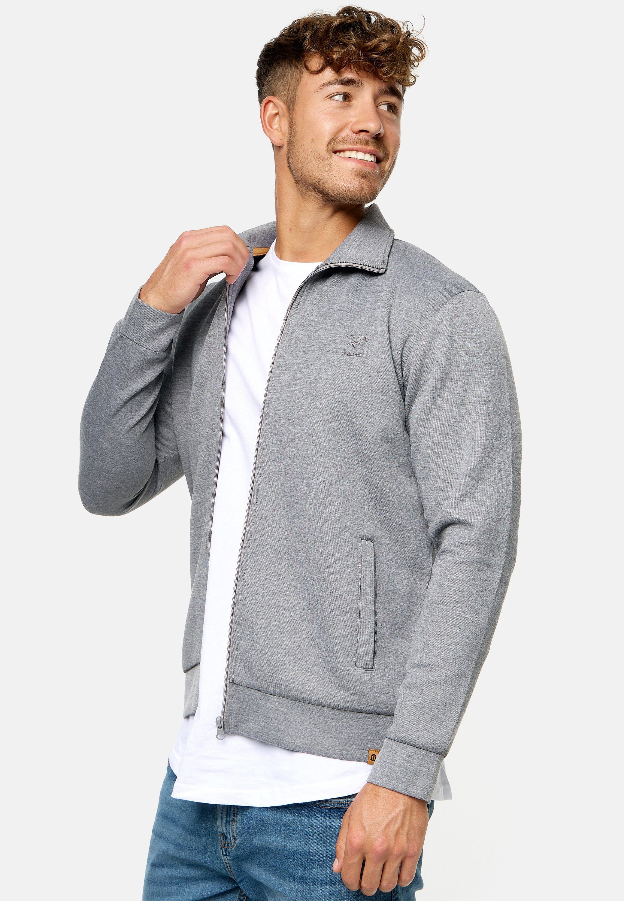 Indicode Sweatjacke INSharpis Lt Grey Mix