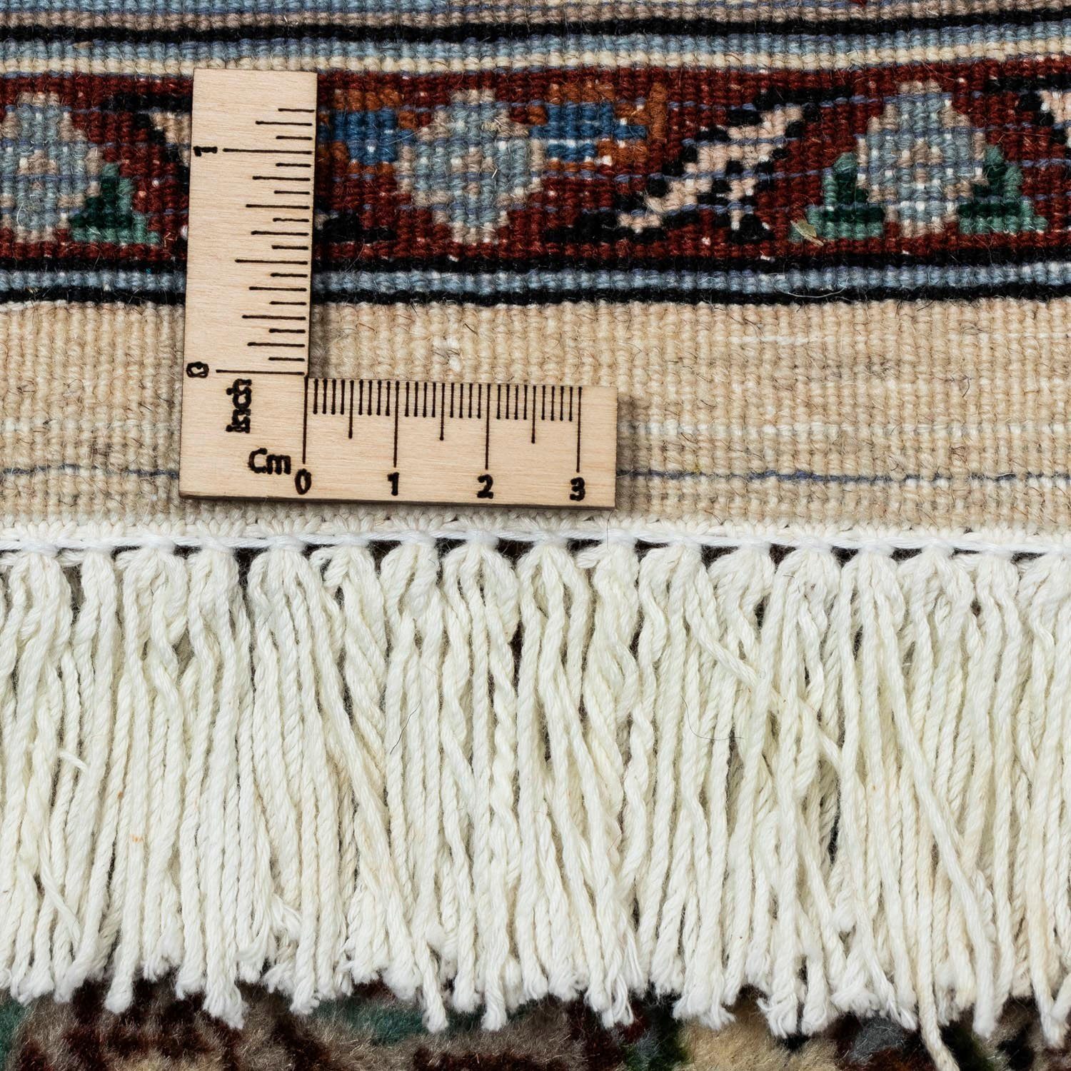 Wollteppich x 247 Unikat rechteckig, cm, morgenland, 10 Zertifikat mit mm, Höhe: Medaillon 327 Beige Moud