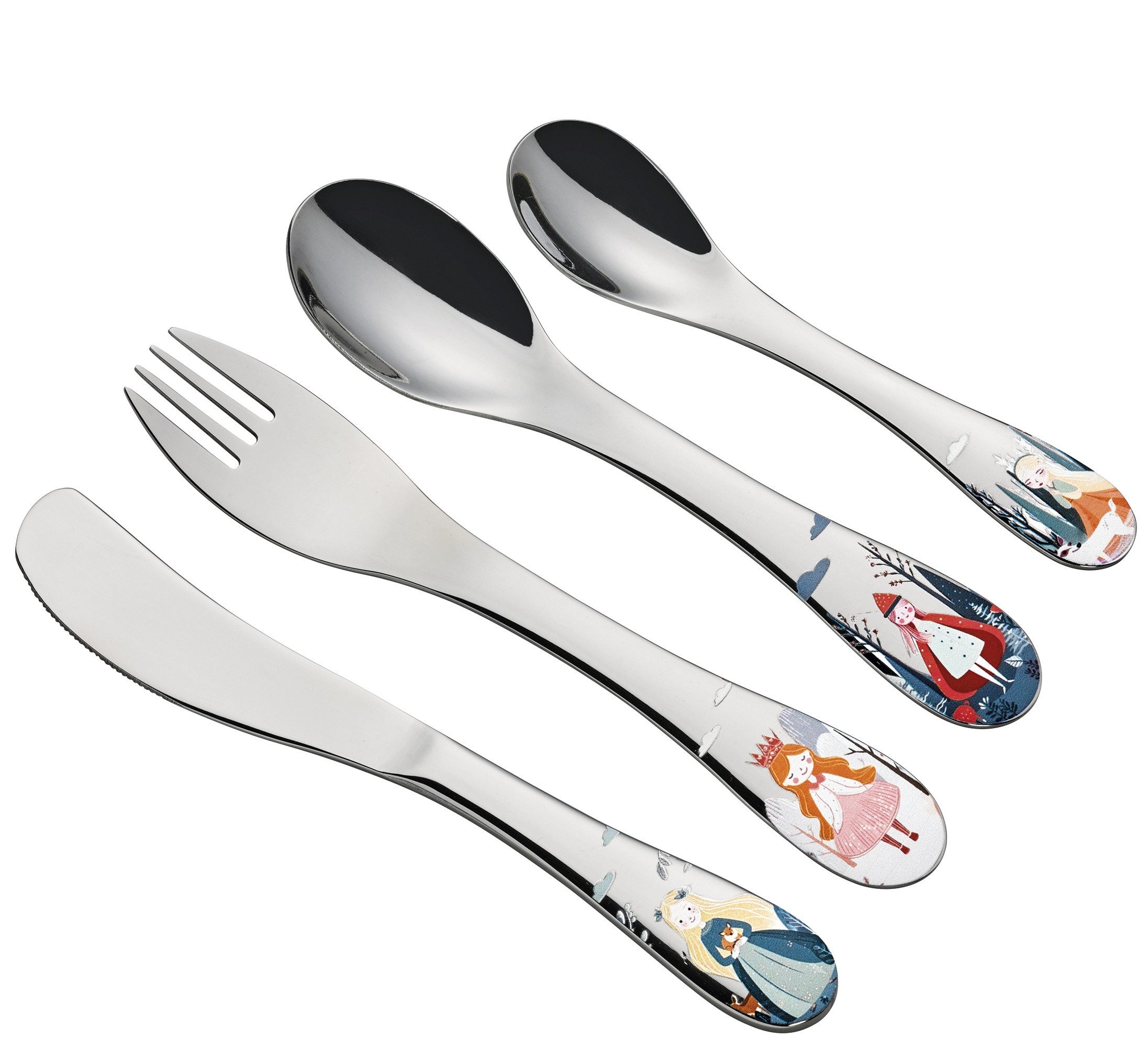 Cilio Besteck-Set Kinderbesteck Kinder Besteckset 4-tlg. Edelstahl cilio PRINCESS