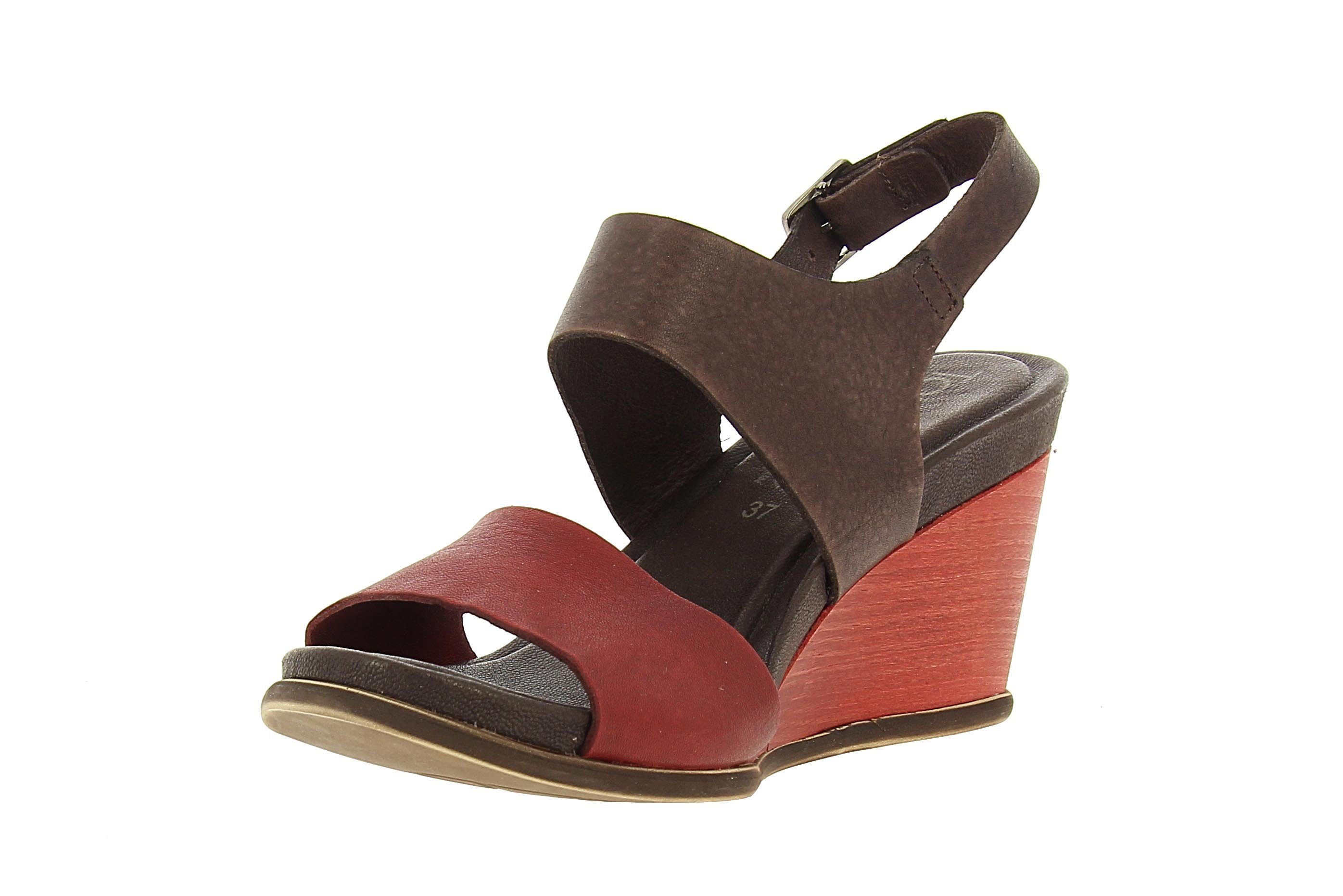 Damen Etna TakeMe Shoes Rot Keilsandale Leder Keilsandalette