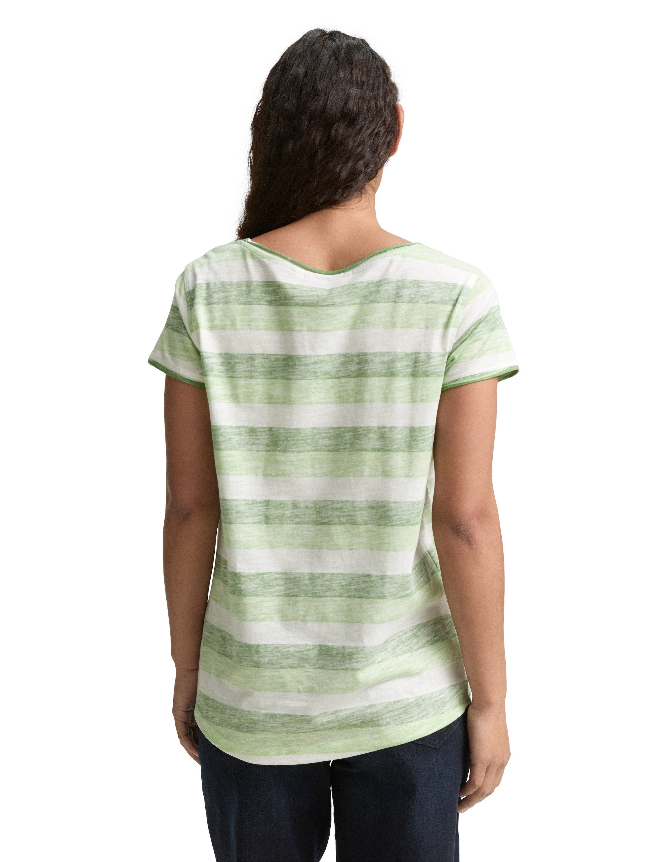 TOM TAILOR T-Shirt mit All-Over Print günstig online kaufen