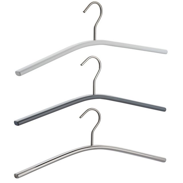 WENKO Kleiderbügel “Garderobenbügel Jackenbügel Sakkobügel Kleider Bügel Wäschebügel”, (1-tlg), in ovaler Trendform Metall Drehbar