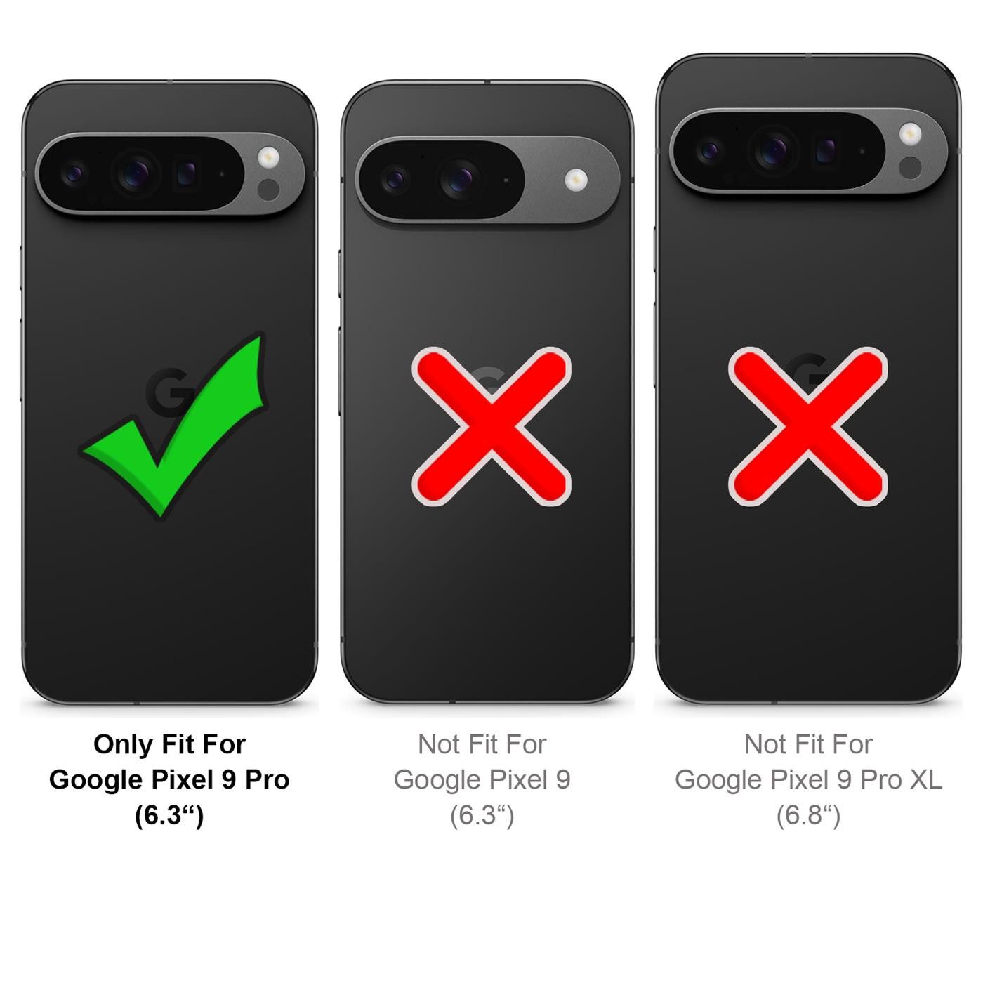CoolGadget Handyhülle Armor Shield Case für Google Pixel 9 Pro 6,3 Zoll, Outdoor Cover Magnet Ringhalterung Handy Hülle für Pixel 9 Pro