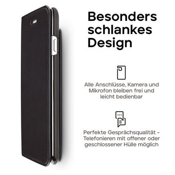 wiiuka Handyhülle suiit Hülle für iPhone 6 Plus / 6s Plus, Klapphülle Handgefertigt - Deutsches Leder, Premium Case