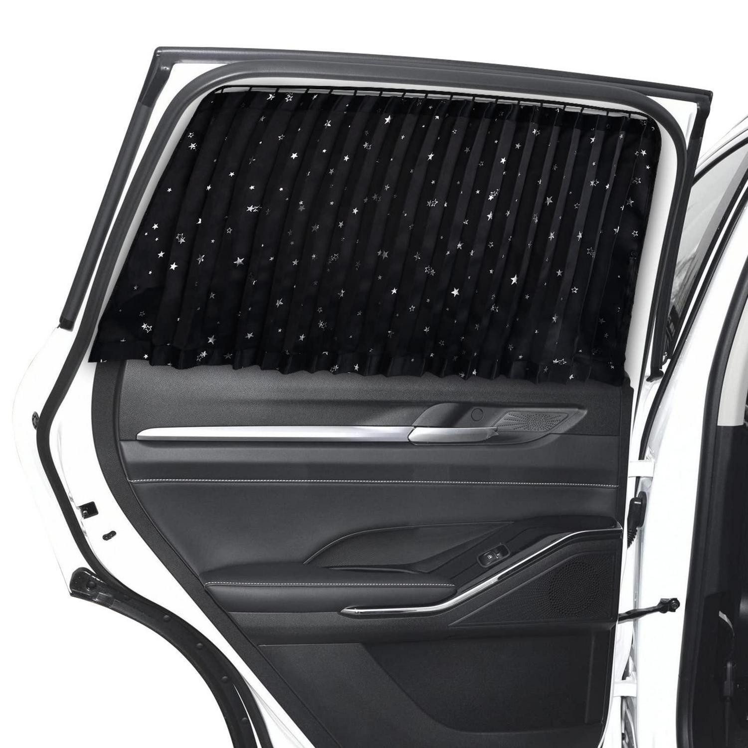 LuxusKollektion Autosonnenschutz Sonnenschutz Vorhang Auto Magnetisch UV Blickdicht Schwarz Stern