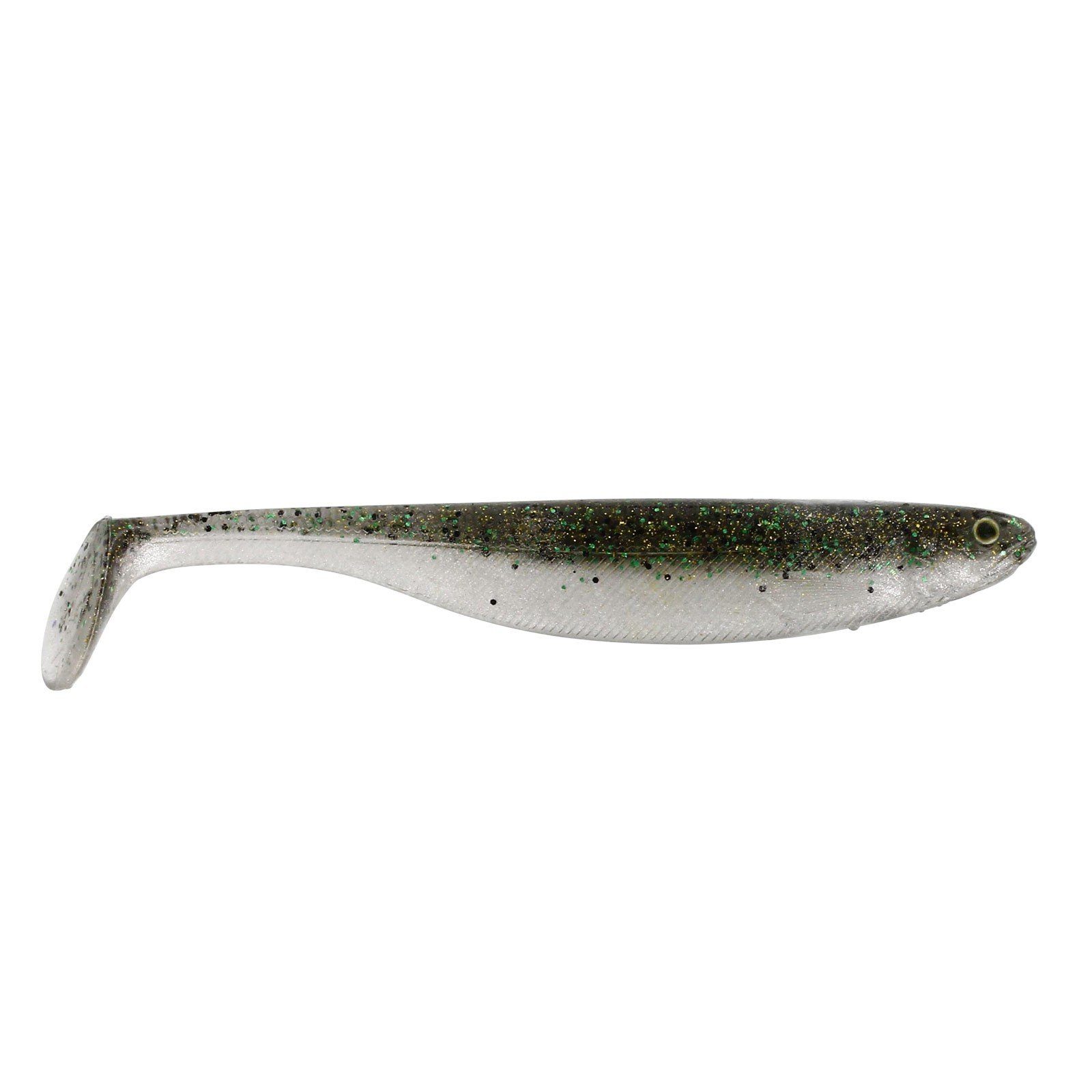 Westin Fishing Kunstköder, ShadTeez Sparkling Green Gummifisch Slim 7,5cm