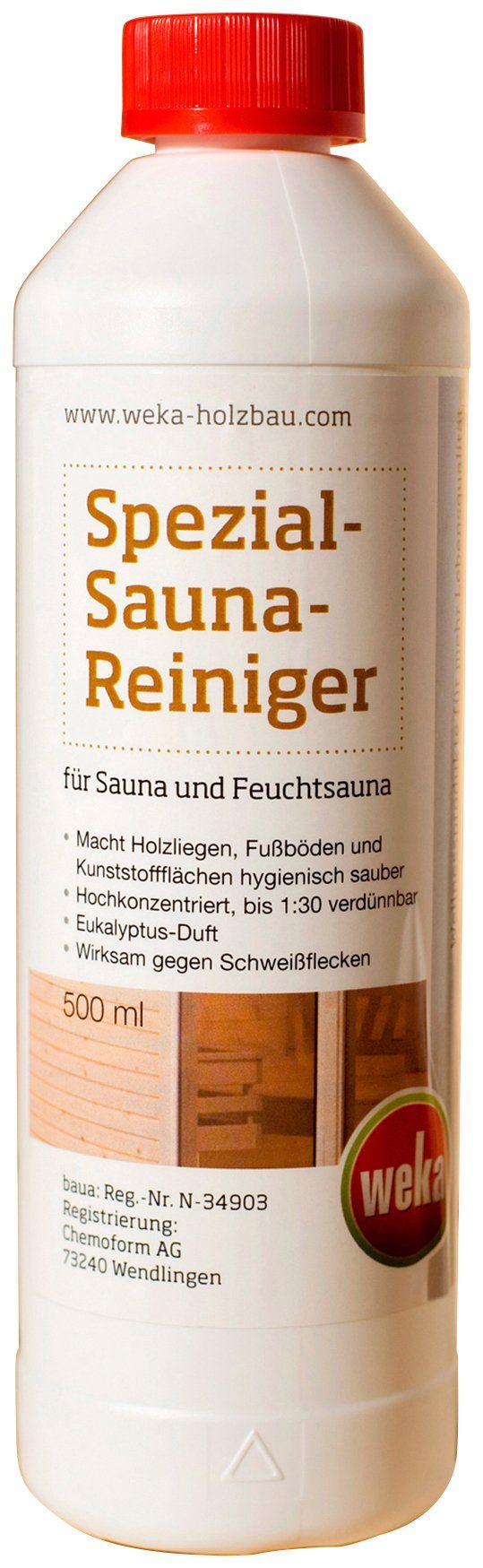 (für 500 Hygienespray Sauna und Infrarotkabinen, ml) weka
