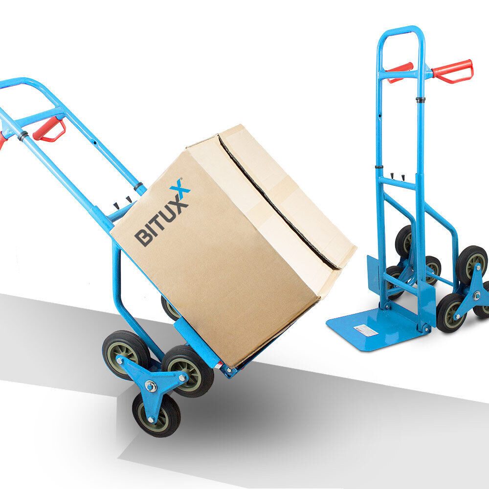 Bituxx Treppensackkarre Ausziehbar Blau, (MS-15906)
