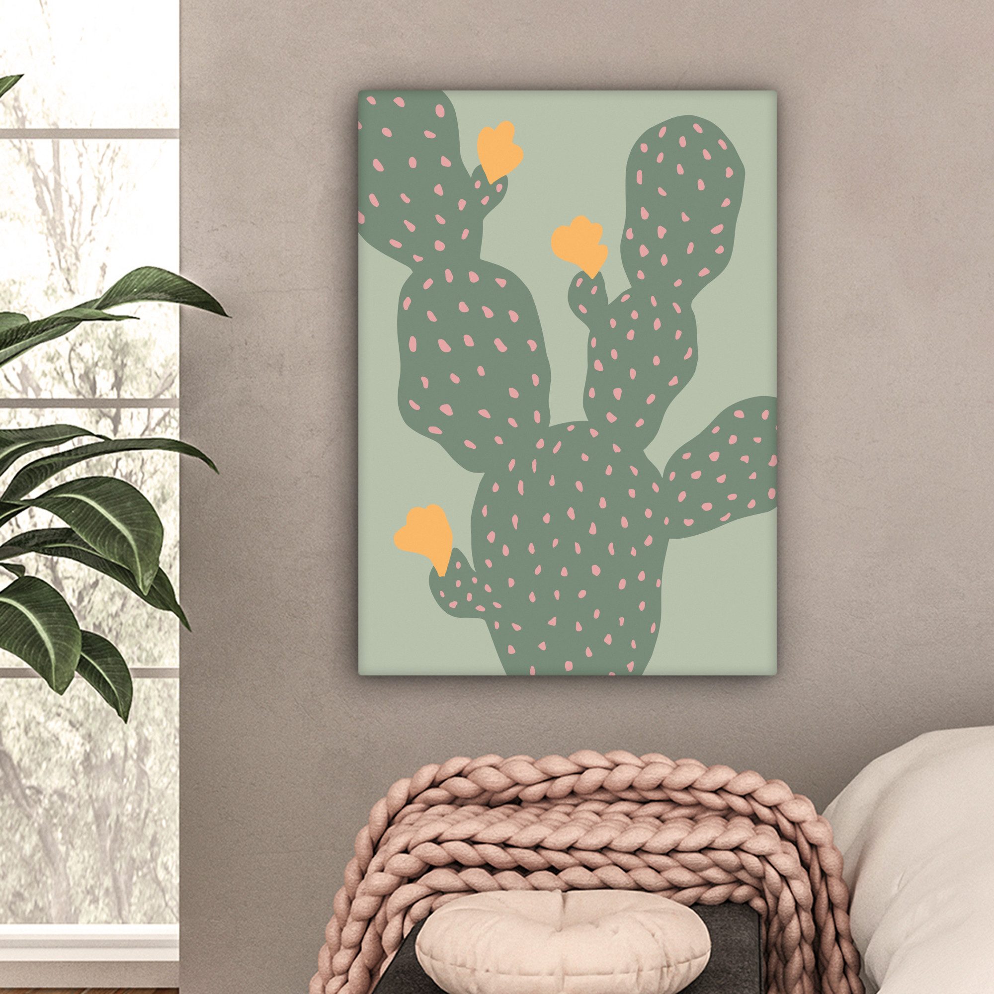 OneMillionCanvasses® Leinwandbild Kaktus - Grün - günstig online kaufen