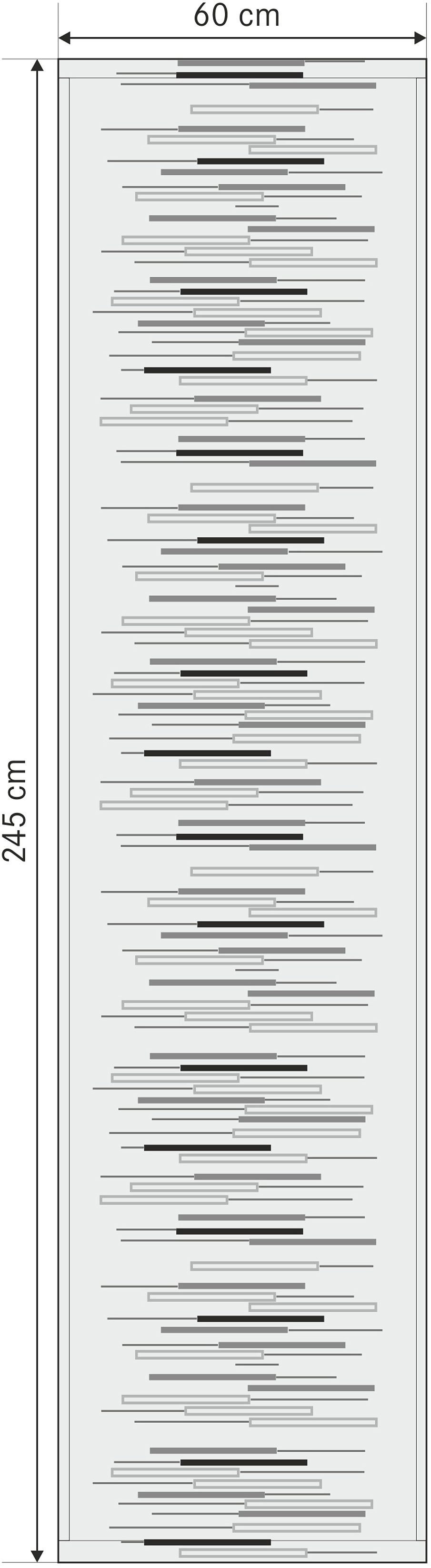 Scherli, inkl. transparent, Befestigungszubehör 245x60, HxB: Klettband (1 Gerster Schiebegardine Home, Happy MIGNON, St), gelb