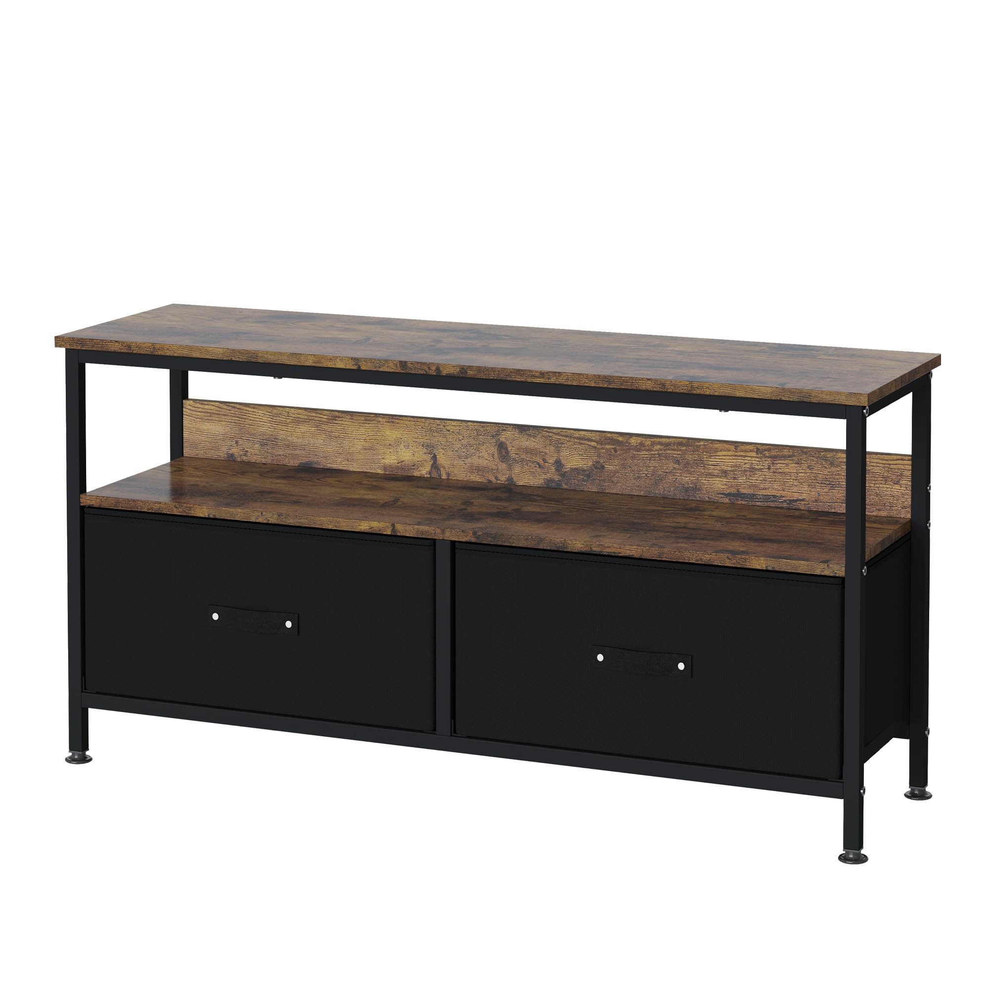 GarveeMore TV-Schrank Kommode TV-Ständer 55 Zoll,Mit 2 Schubladen Und Regal günstig online kaufen