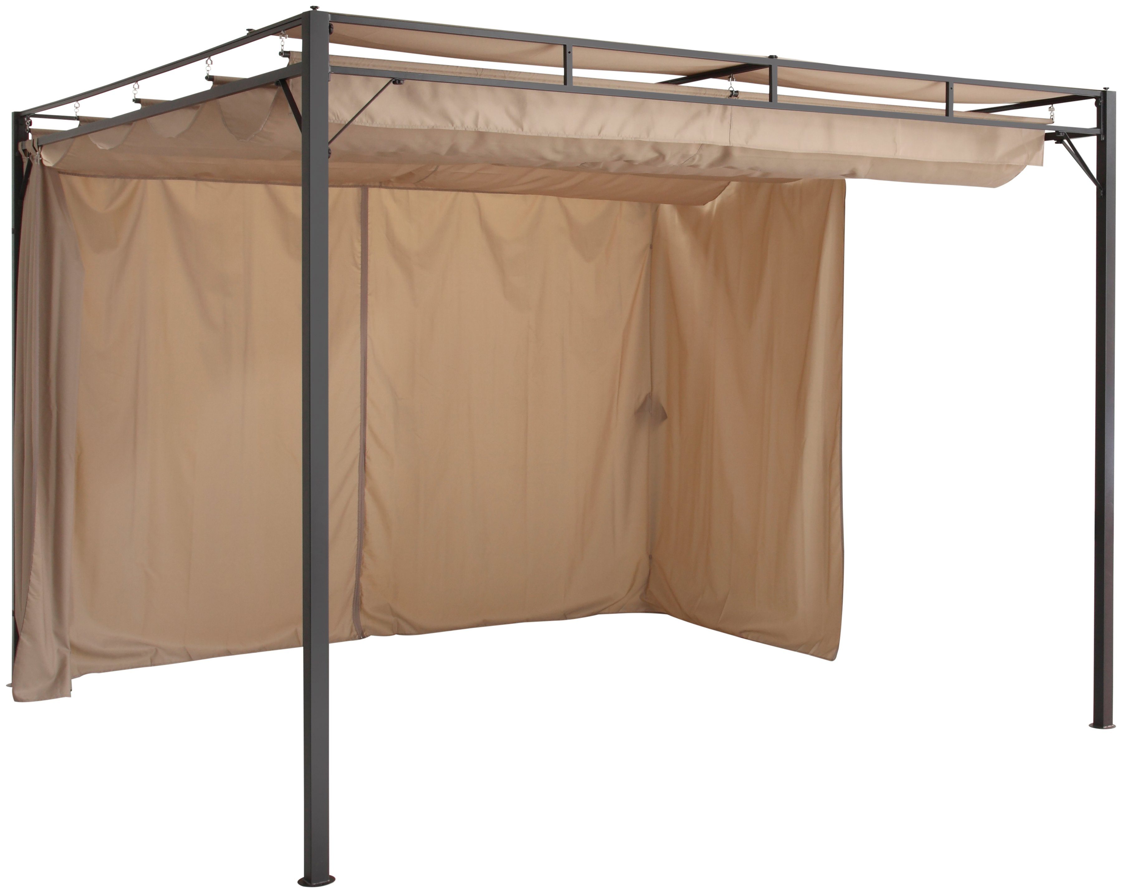 KONIFERA Pavillon Pergola Milos, mit 2 Seitenteilen, (Set), BxT: 300x300 cm