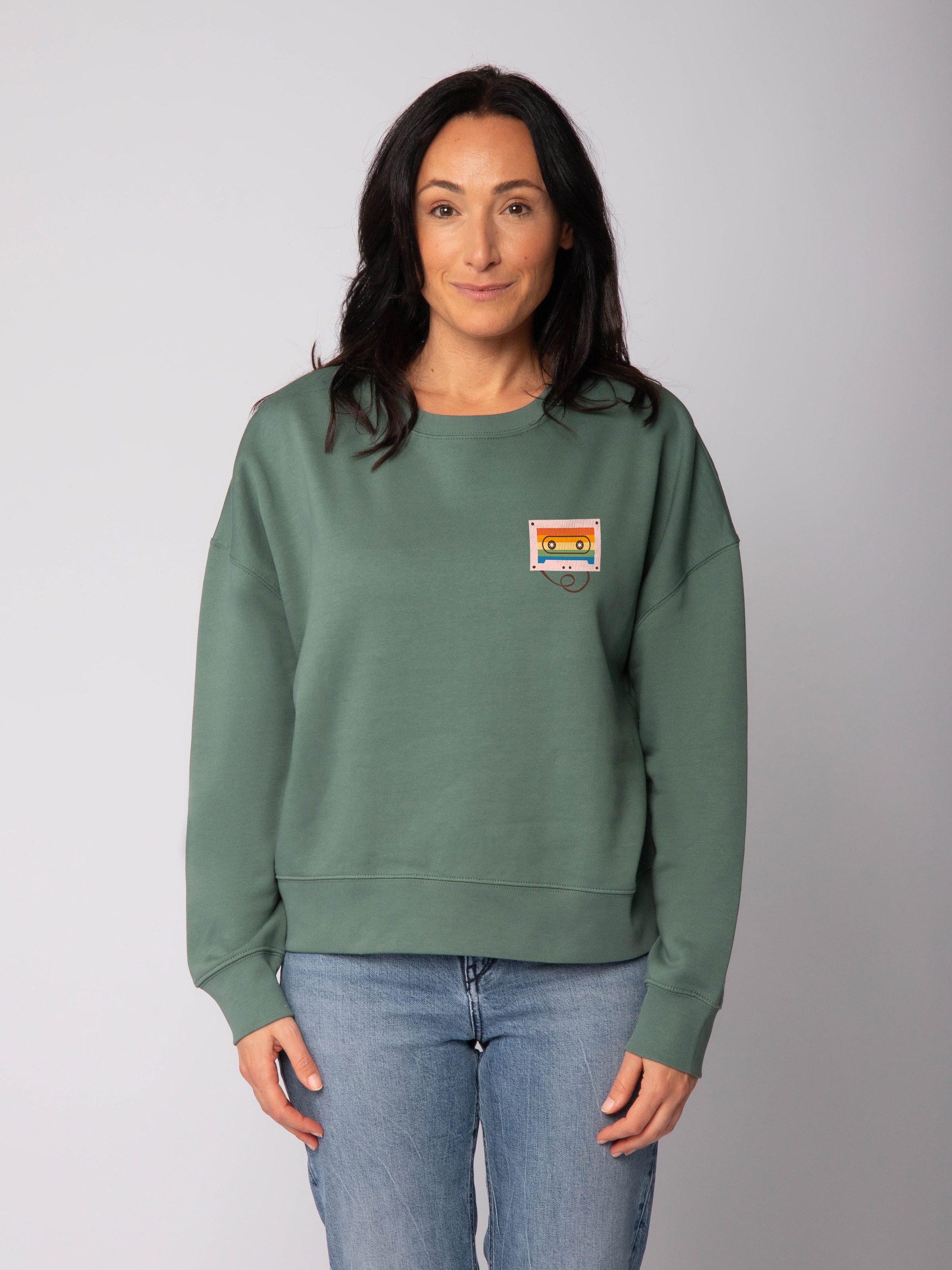 wat? Apparel Sweatshirt Rainbow Cassette