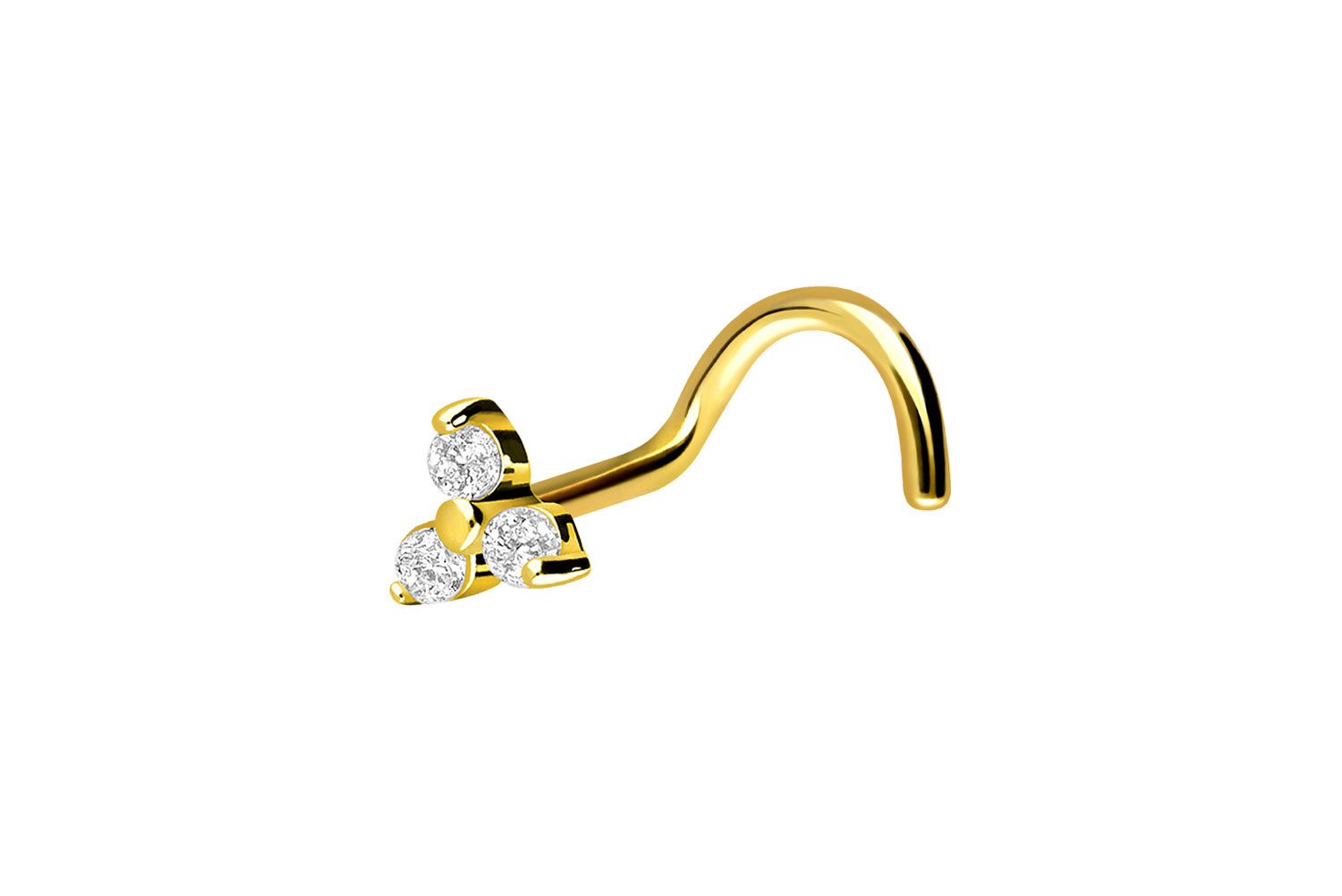 Nasenpiercing Chirurgenstahl Nasenstecker Spirale KRISTALLBLUME