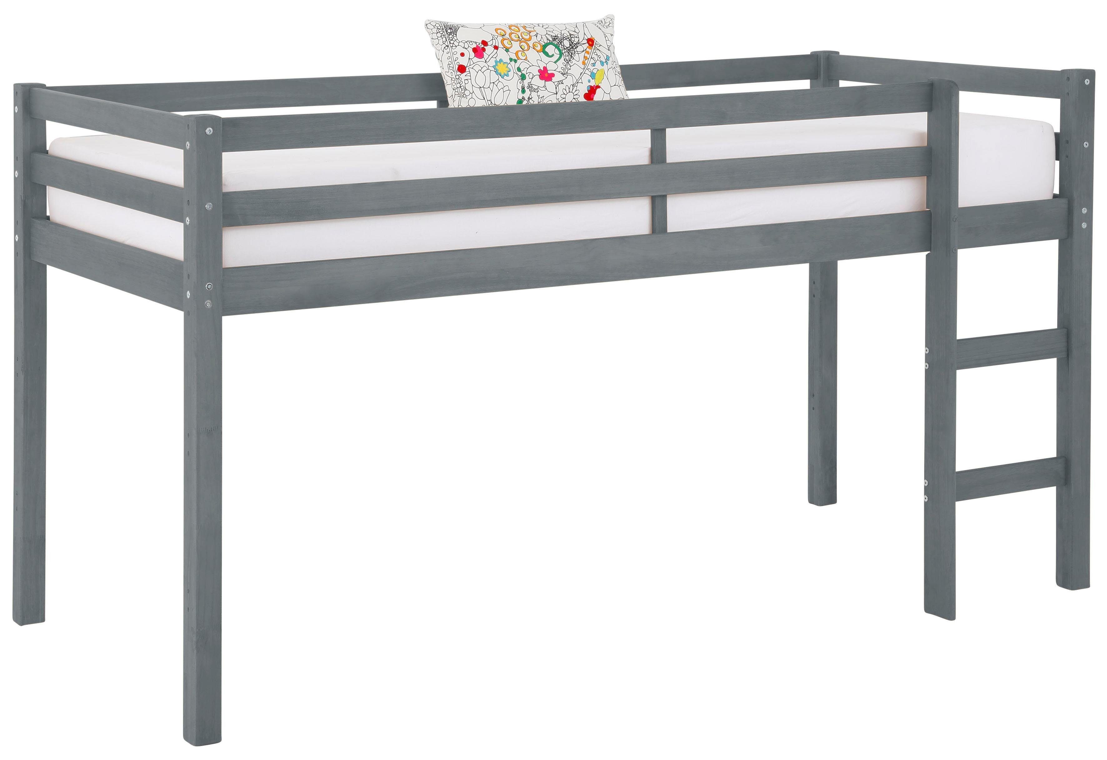 OTTO home Hochbett Alpi aus schönem massivem Kiefernholz, Außenmaßenbreite 103 cm