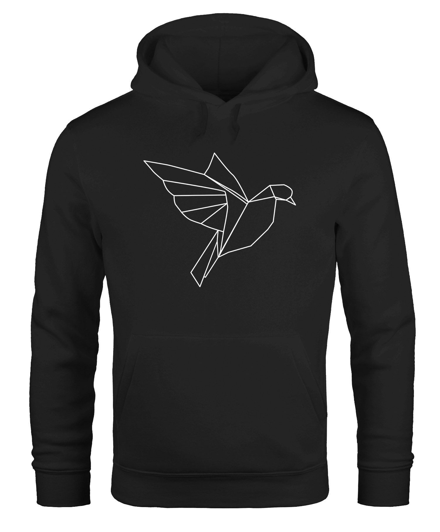 Hoodie Hoodie Herren Polygon Origami Vogel Bird Kapuzen-Pullover Moonworks®