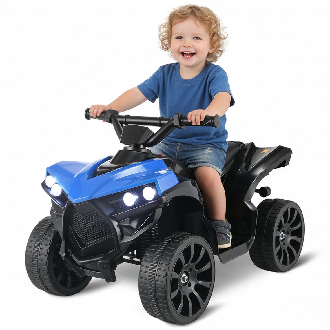 TLGREEN Elektro-Kinderquad, Kinder Elektro Motorrad, 6V Spielmotorrad mit MP3 Player & LED Licht, 3 km/h, Geeignet für Kinder im Alter von 1-3 Jahren