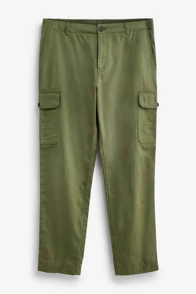 Next Cargohose Cargo-Hose aus Leinenmischung -Relaxed Tapered (1-tlg)
