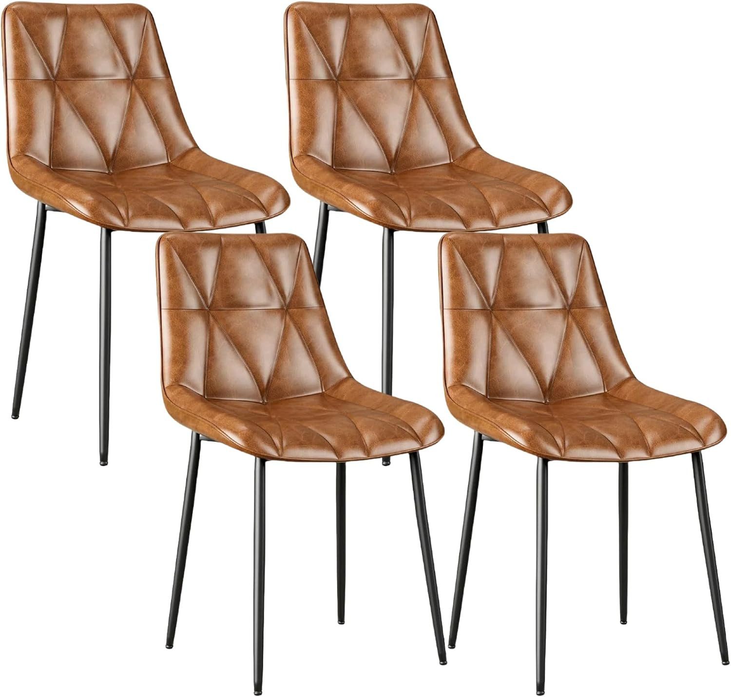 TLGREEN Esszimmerstuhl 2/4-er Küchenstuhl, PU Polsterstuhl mit Rückenlehne, günstig online kaufen