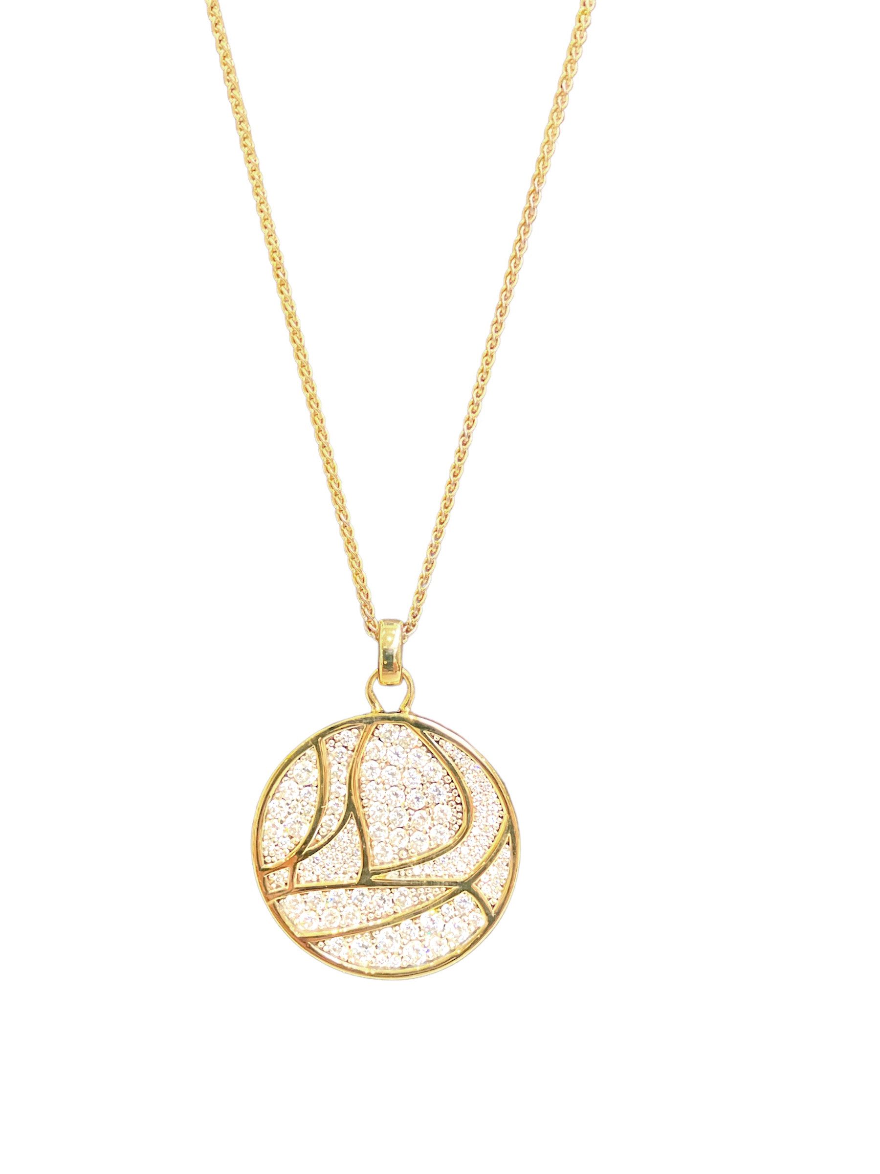 Esprit Collection Collier Adelphia Gold W. Silber Gold - ELNL93162A420, runder Anhänger, Zirkonia